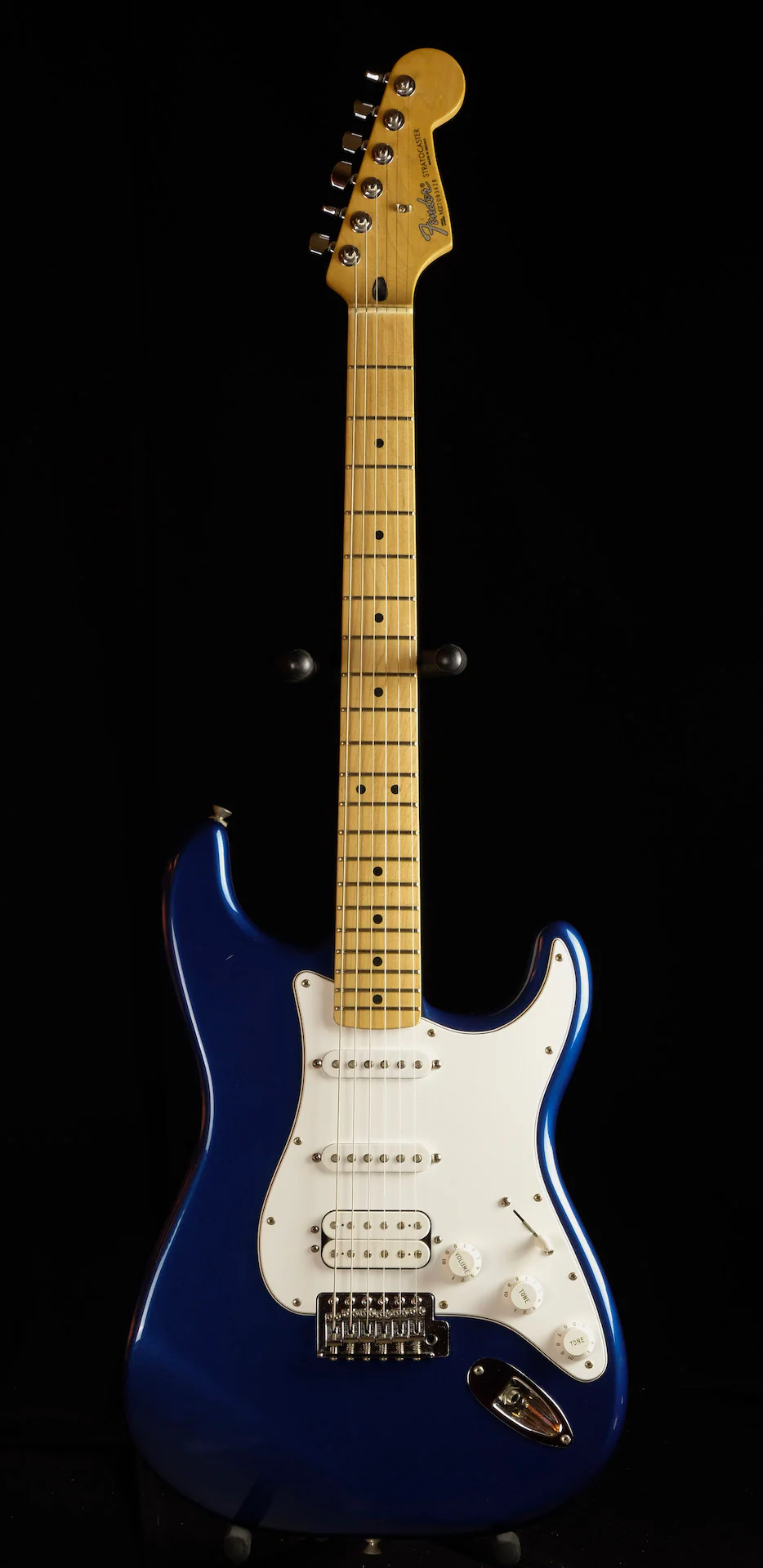Used 2007 Fender Mexican Standard HSS Stratocaster Metallic Blue Electric Guitar W/ HSC - Image 2