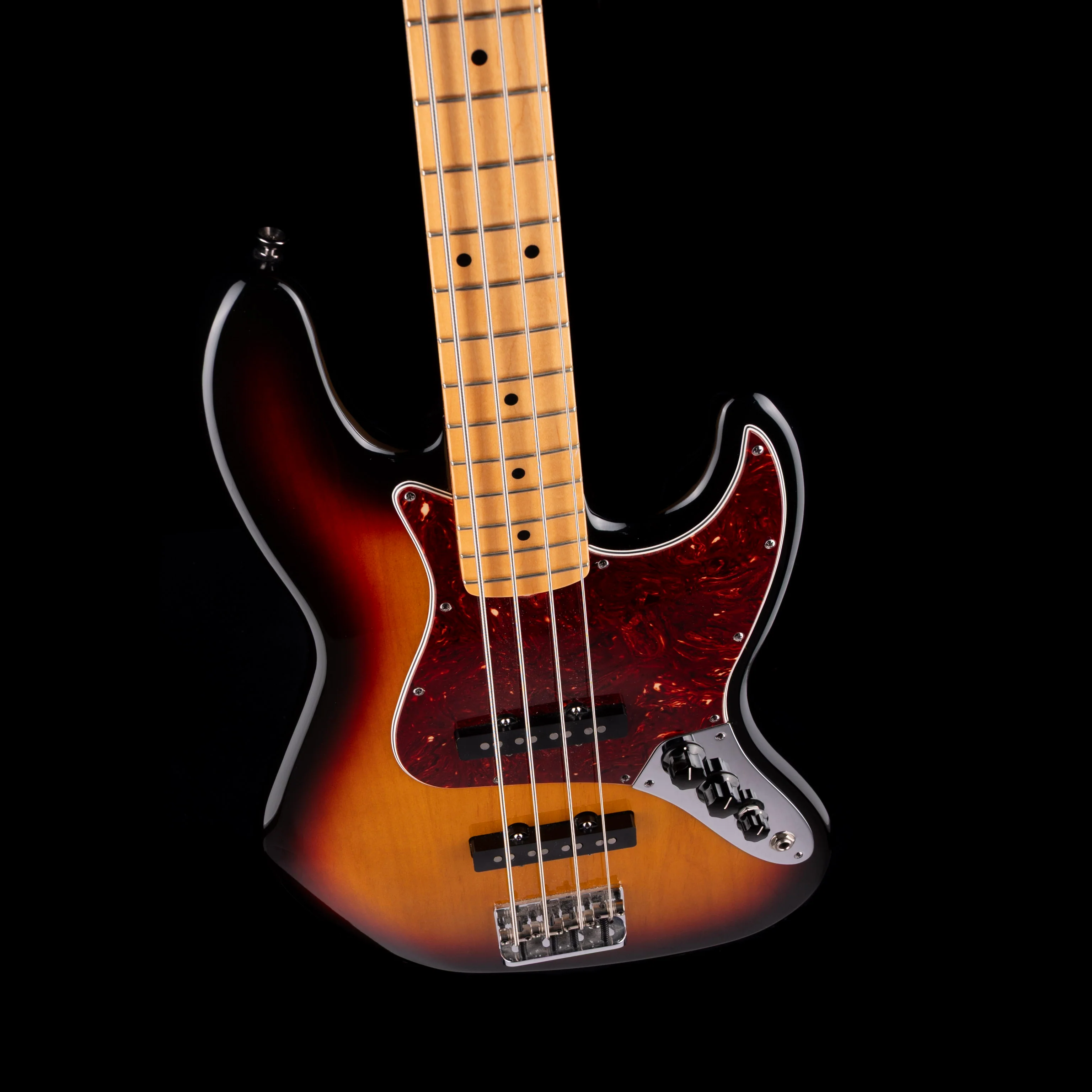 Used 2008 Fender American Standard Jazz Bass 3-Tone Sunburst With OHSC - Image 3