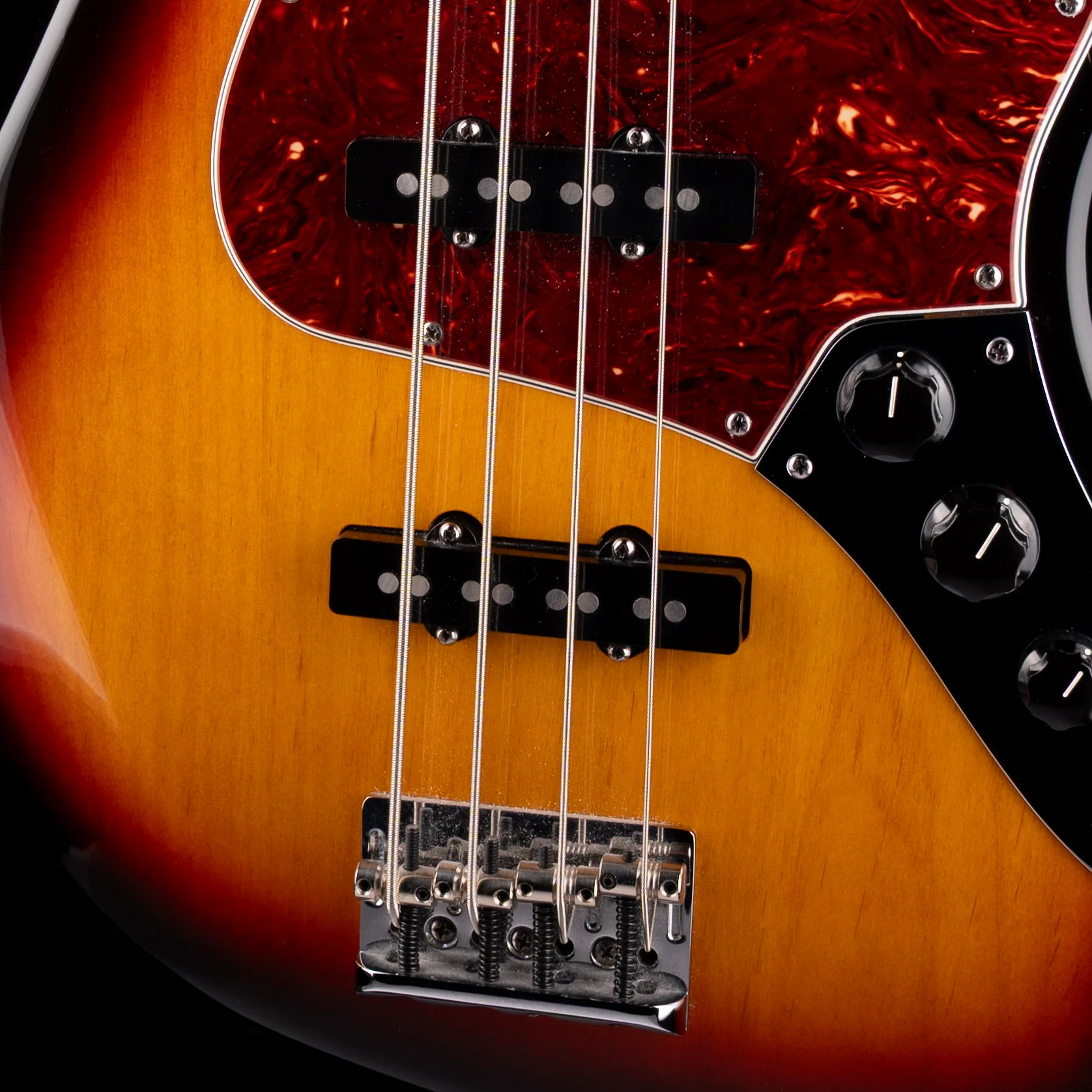 Used 2008 Fender American Standard Jazz Bass 3-Tone Sunburst With OHSC - Image 4