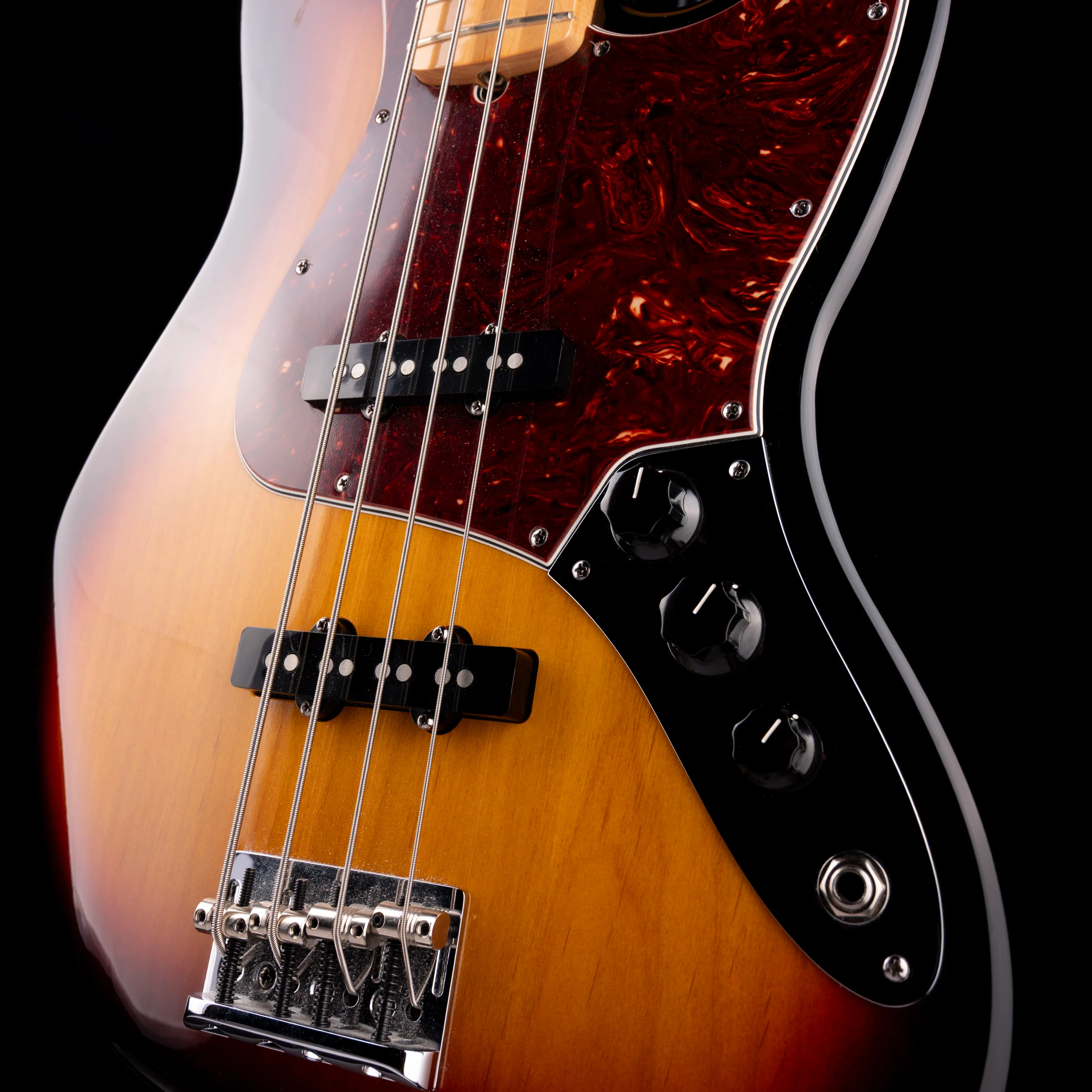 Used 2008 Fender American Standard Jazz Bass 3-Tone Sunburst With OHSC - Image 5