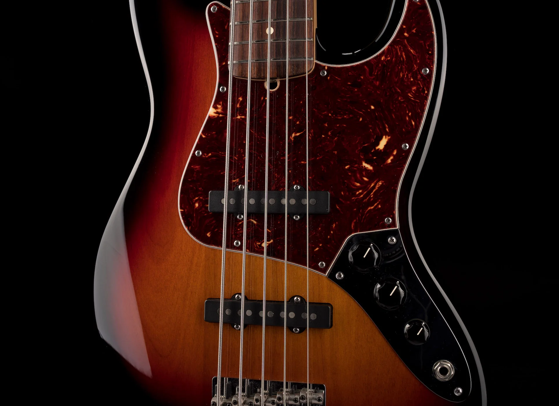 Used 2012 Fender American Standard Jazz Bass V 3-Tone Sunburst with OHSC - Image 6