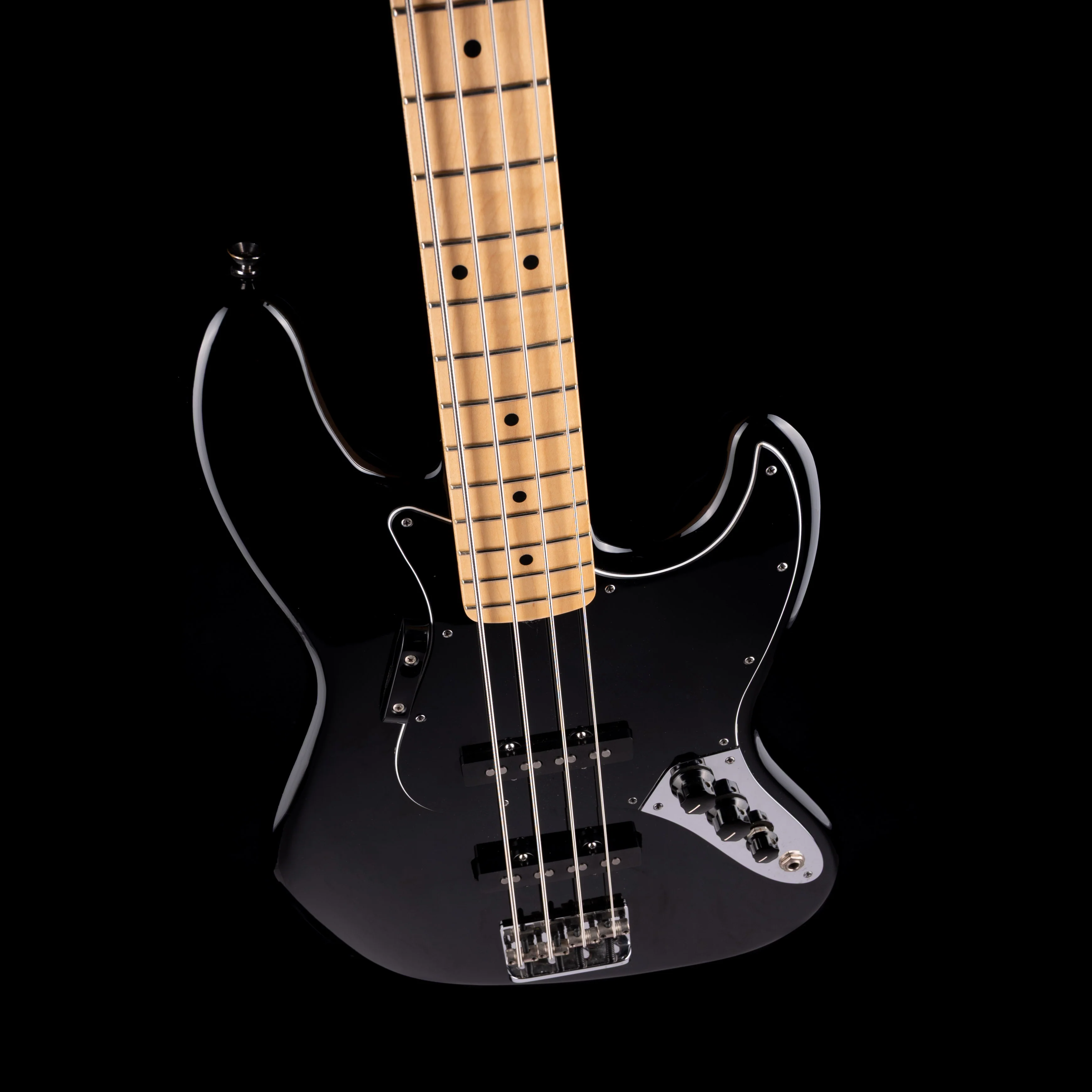 Used 2013 Fender American Standard Jazz Bass Black with OHSC - Image 3