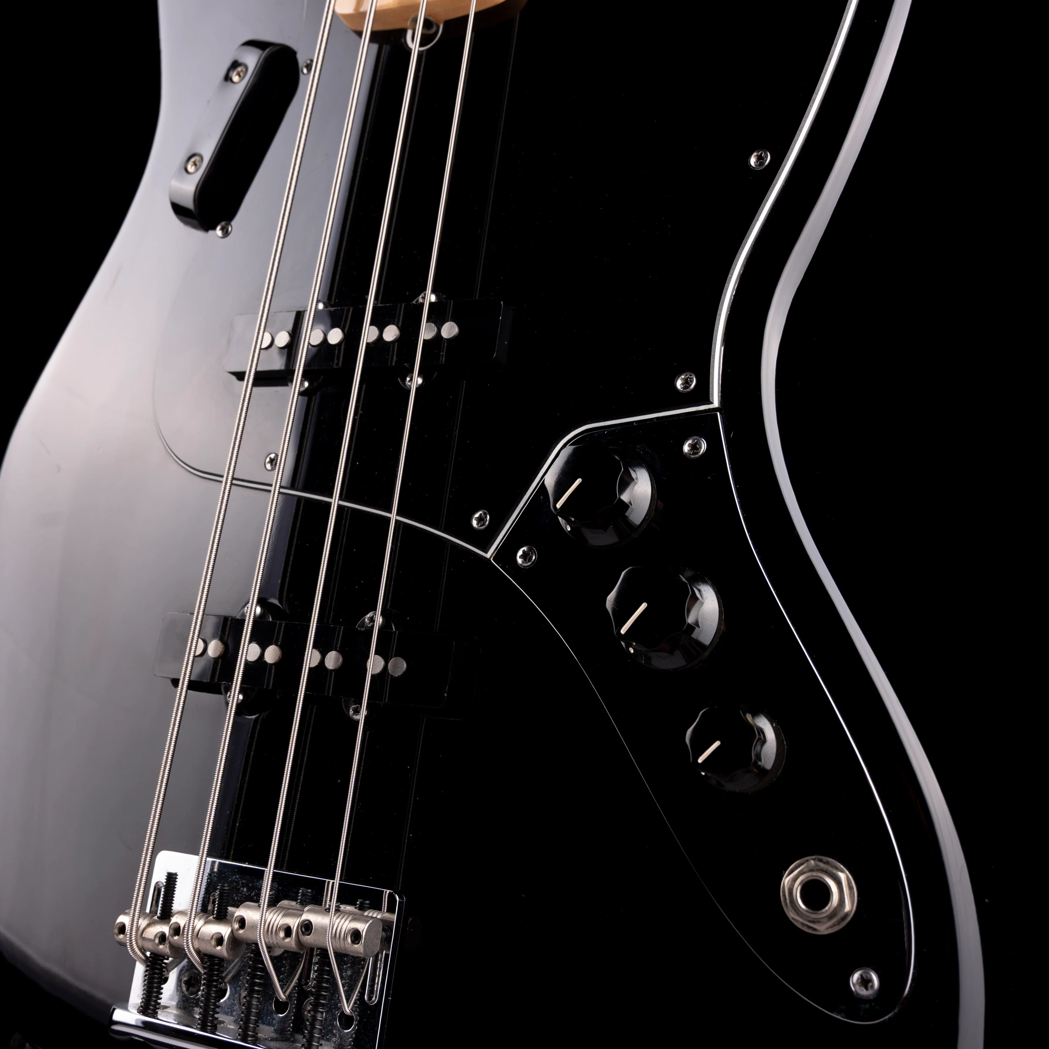 Used 2013 Fender American Standard Jazz Bass Black with OHSC - Image 5