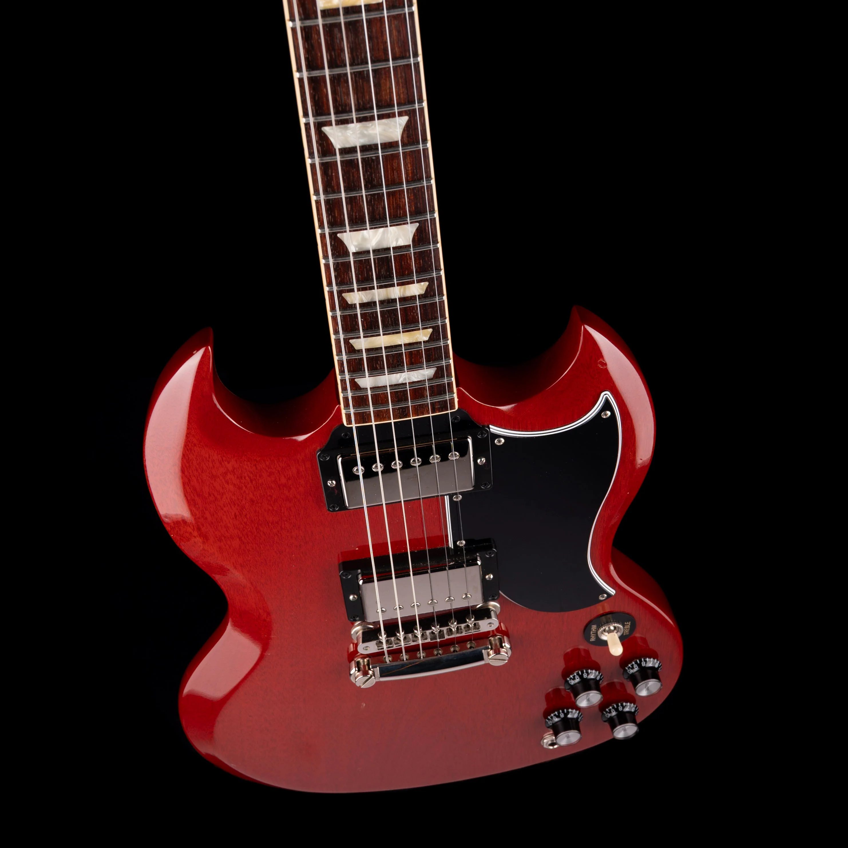 Used 2019 Gibson SG Standard '61 Stop Bar Vintage Cherry With OHSC - Serial # 132390134 - Image 3