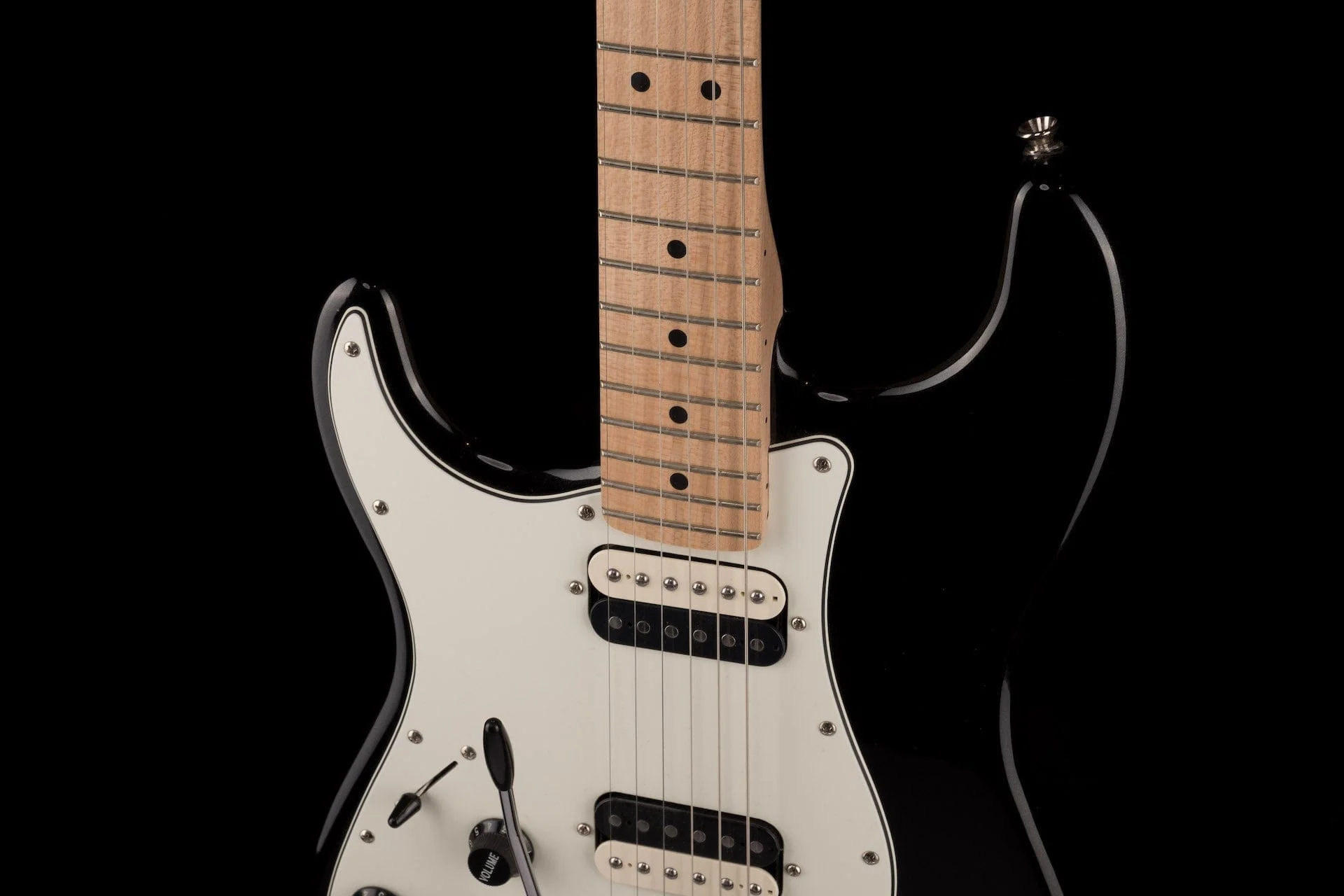 Used 2019 Squier Contemporary Stratocaster HH Left-Handed Black Metallic Electric Guitar - Image 3