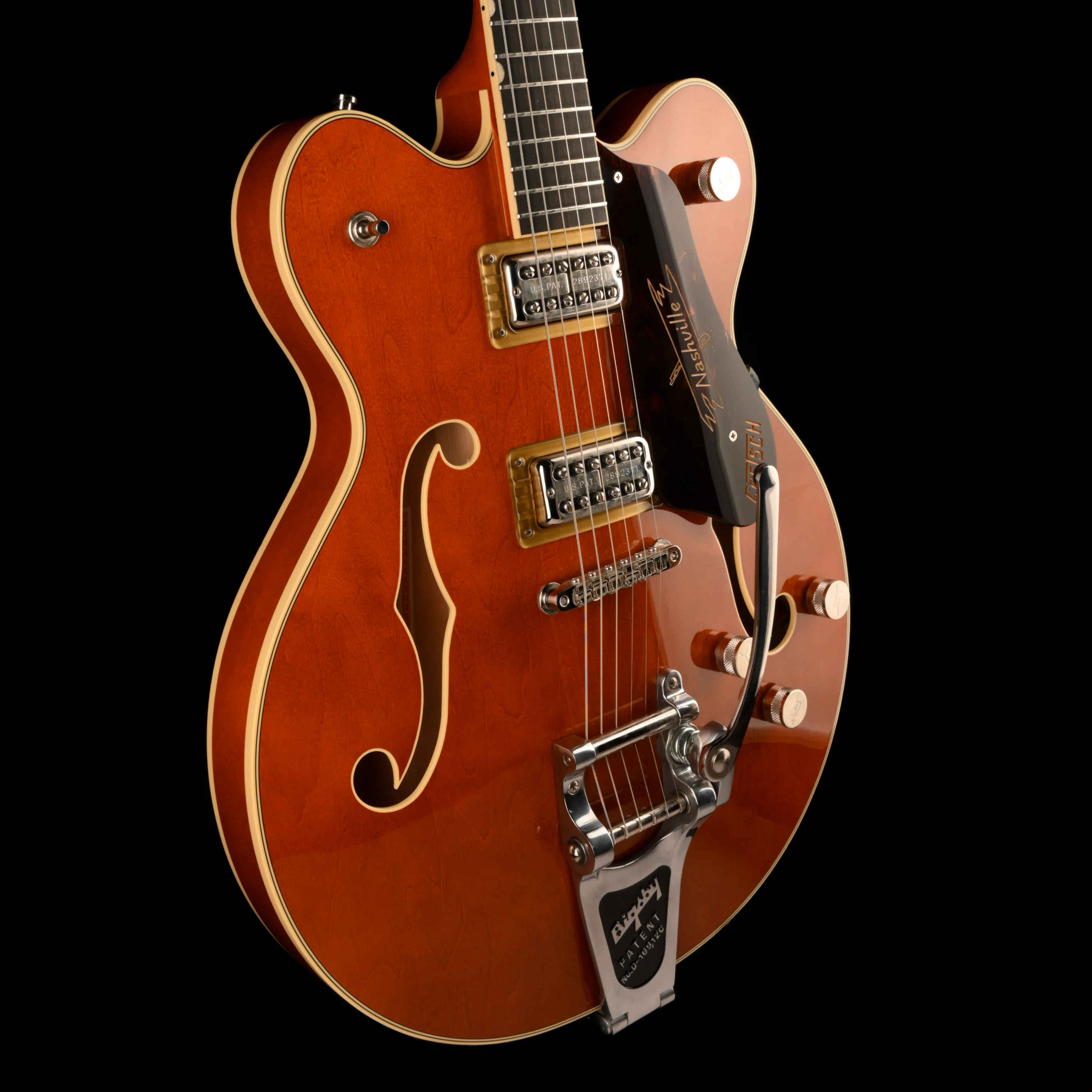 Used 2024 Gretsch Nashville G6220 TDC Flame Maple Top Round Up Orange With OHSC - Image 6