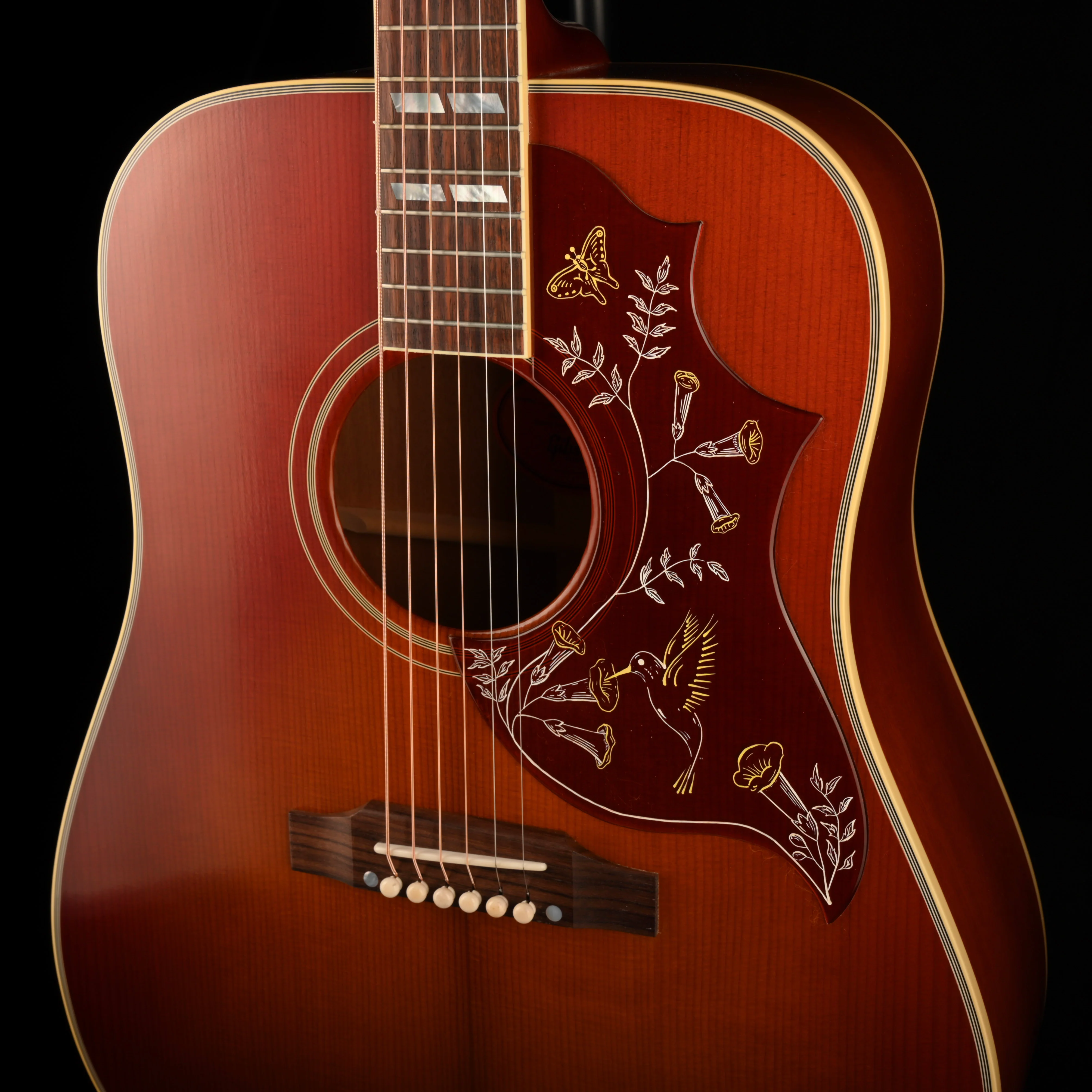 Used 2025 Gibson Custom Shop 1960 Hummingbird Fixed Bridge Heritage Cherry Sunburst Acoustic Guitar With OHSC - Image 3