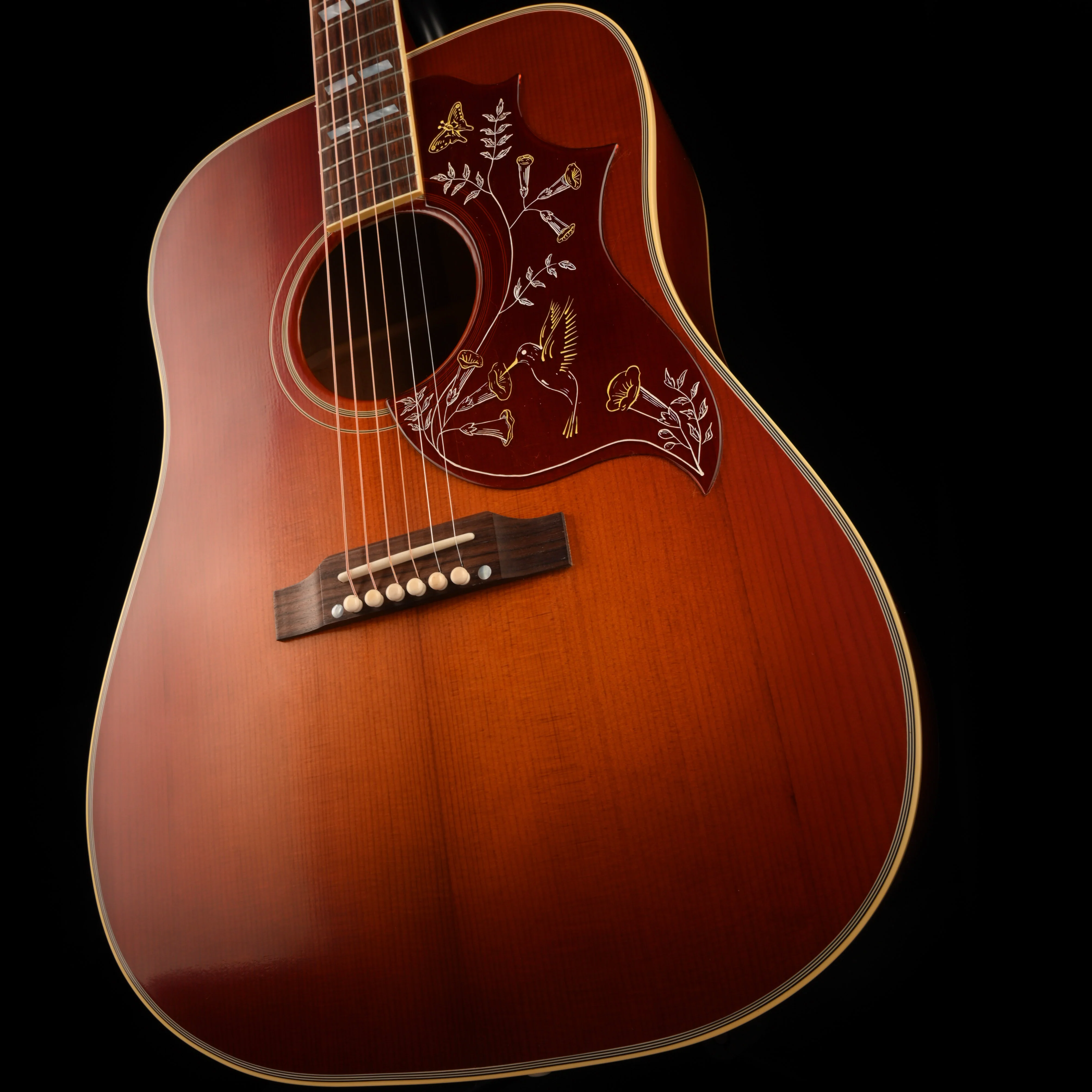 Used 2025 Gibson Custom Shop 1960 Hummingbird Fixed Bridge Heritage Cherry Sunburst Acoustic Guitar With OHSC - Image 4