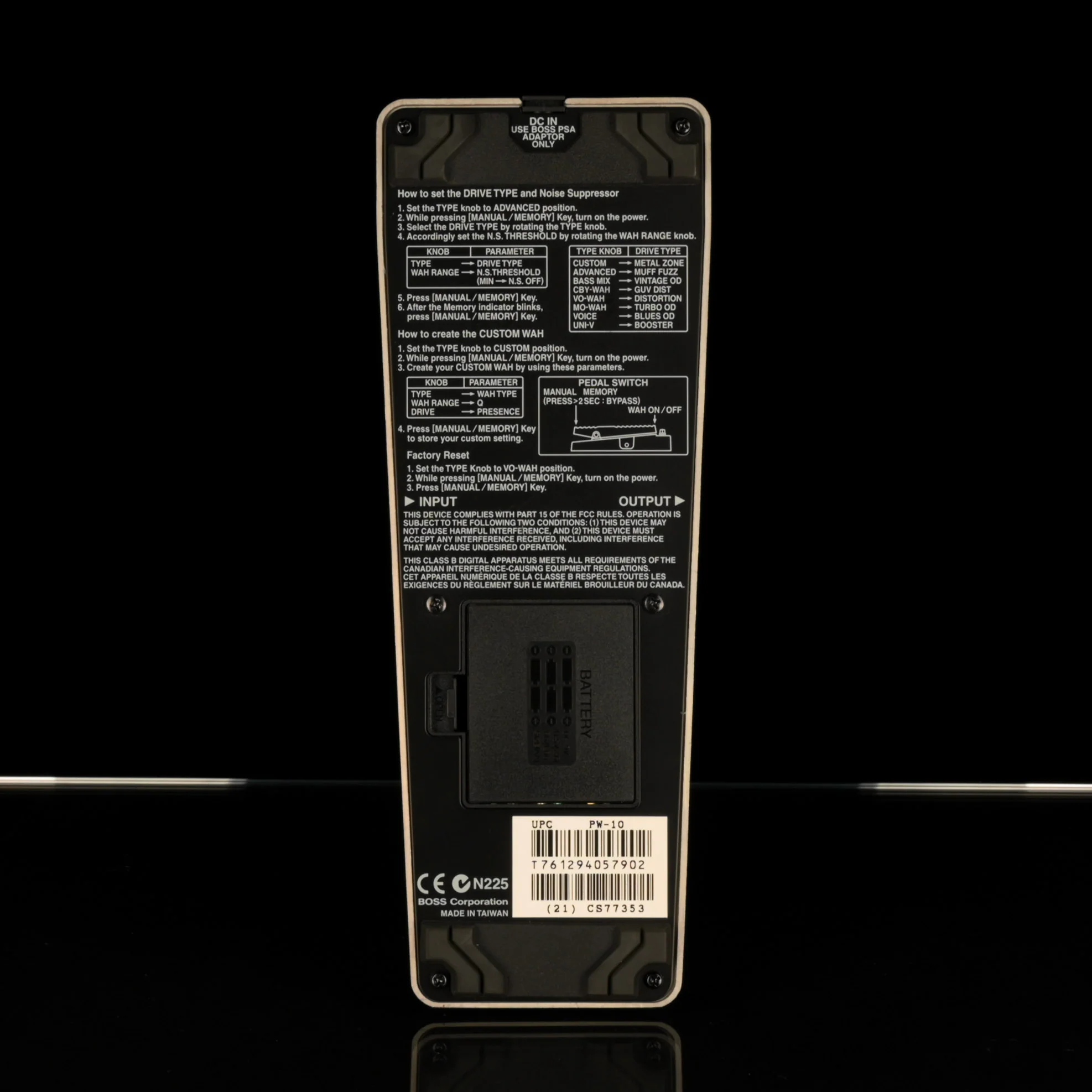 Used Boss PW-10 V-Wah Pedal - Image 2