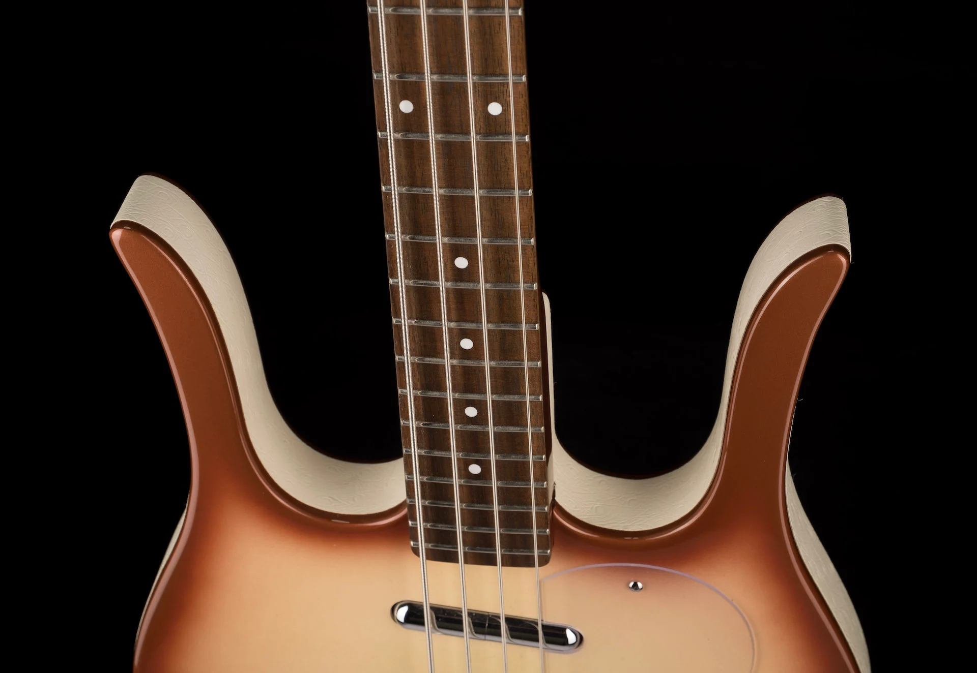 Used Danelectro Longhorn Short-Scale Electric Bass Copper Burst - Image 3