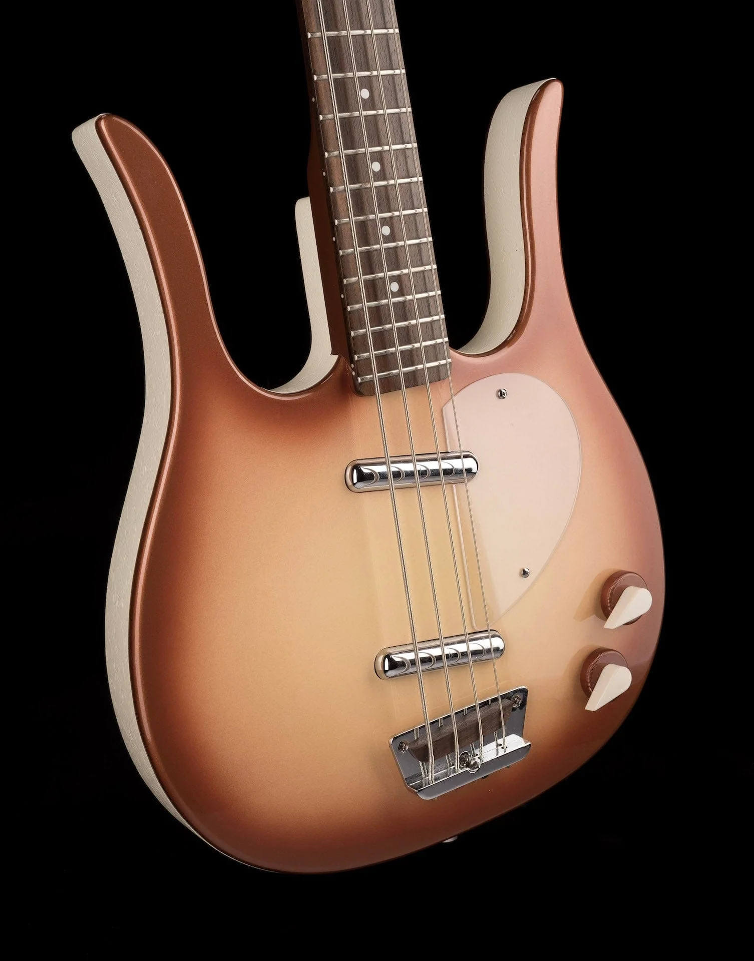 Used Danelectro Longhorn Short-Scale Electric Bass Copper Burst with Gig Bag - Image 8