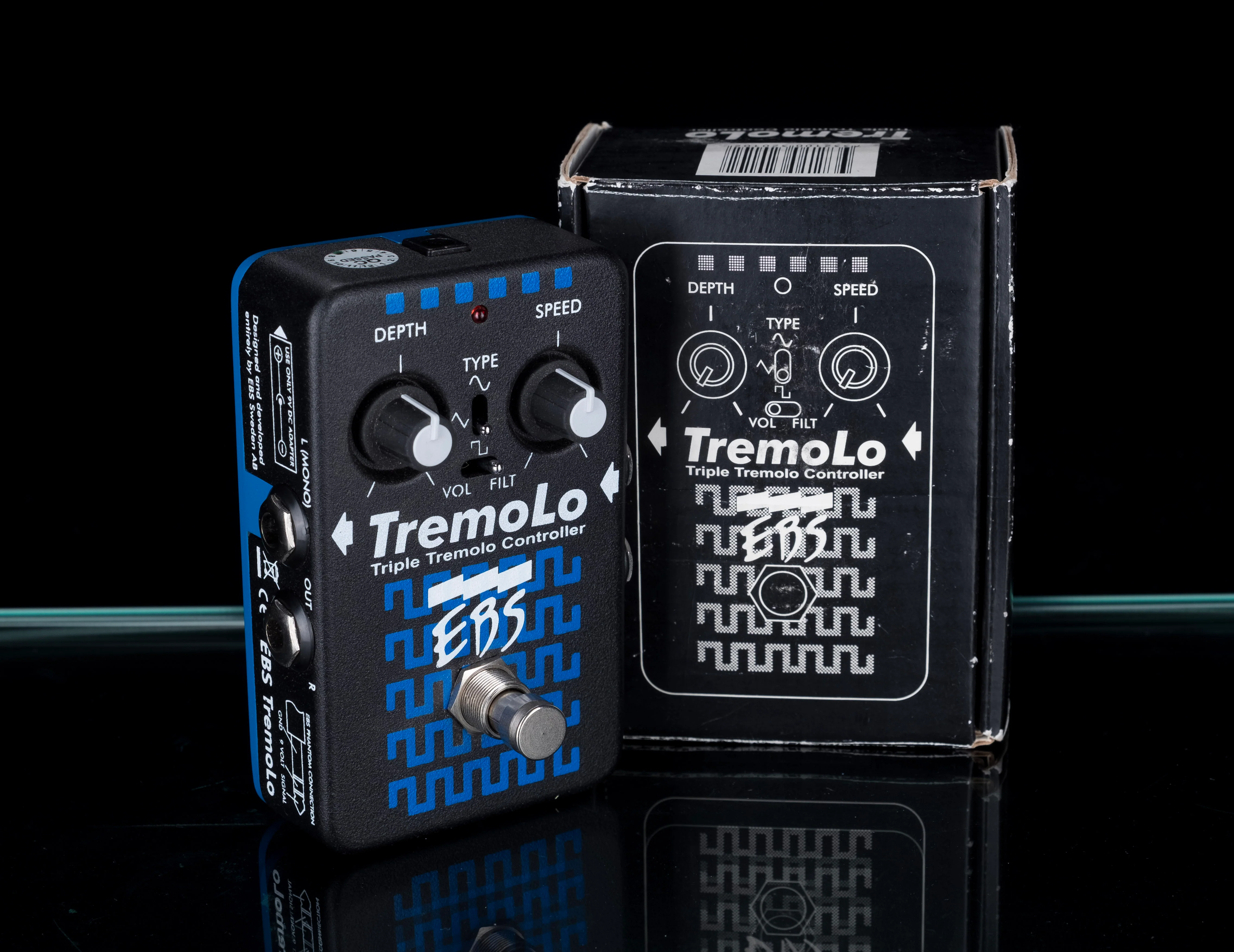 Used EBS Triple Tremolo Pedal With Box - Image 5