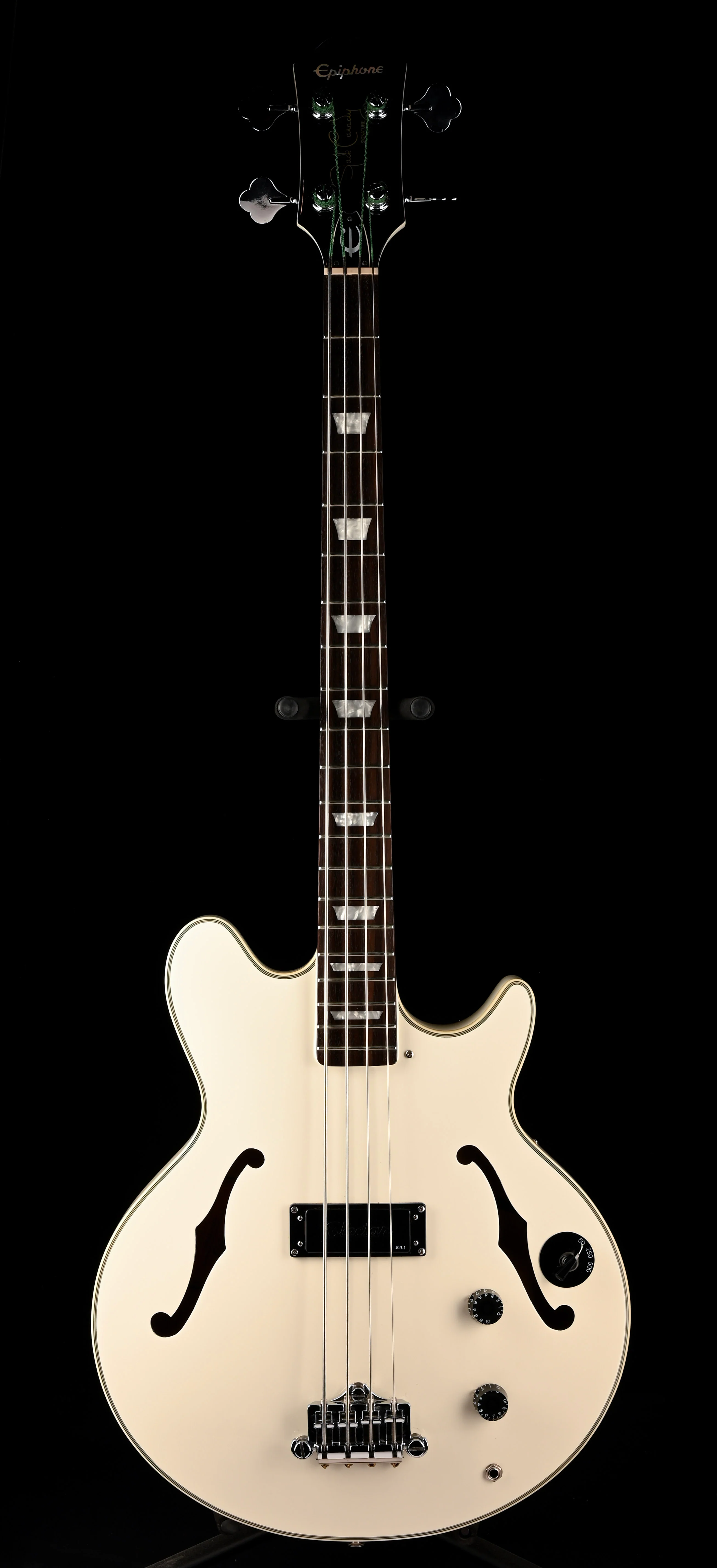 Used Epiphone Limited Edition Jack Casady Semi-Hollow Bass Alpine White with OHSC - Image 2