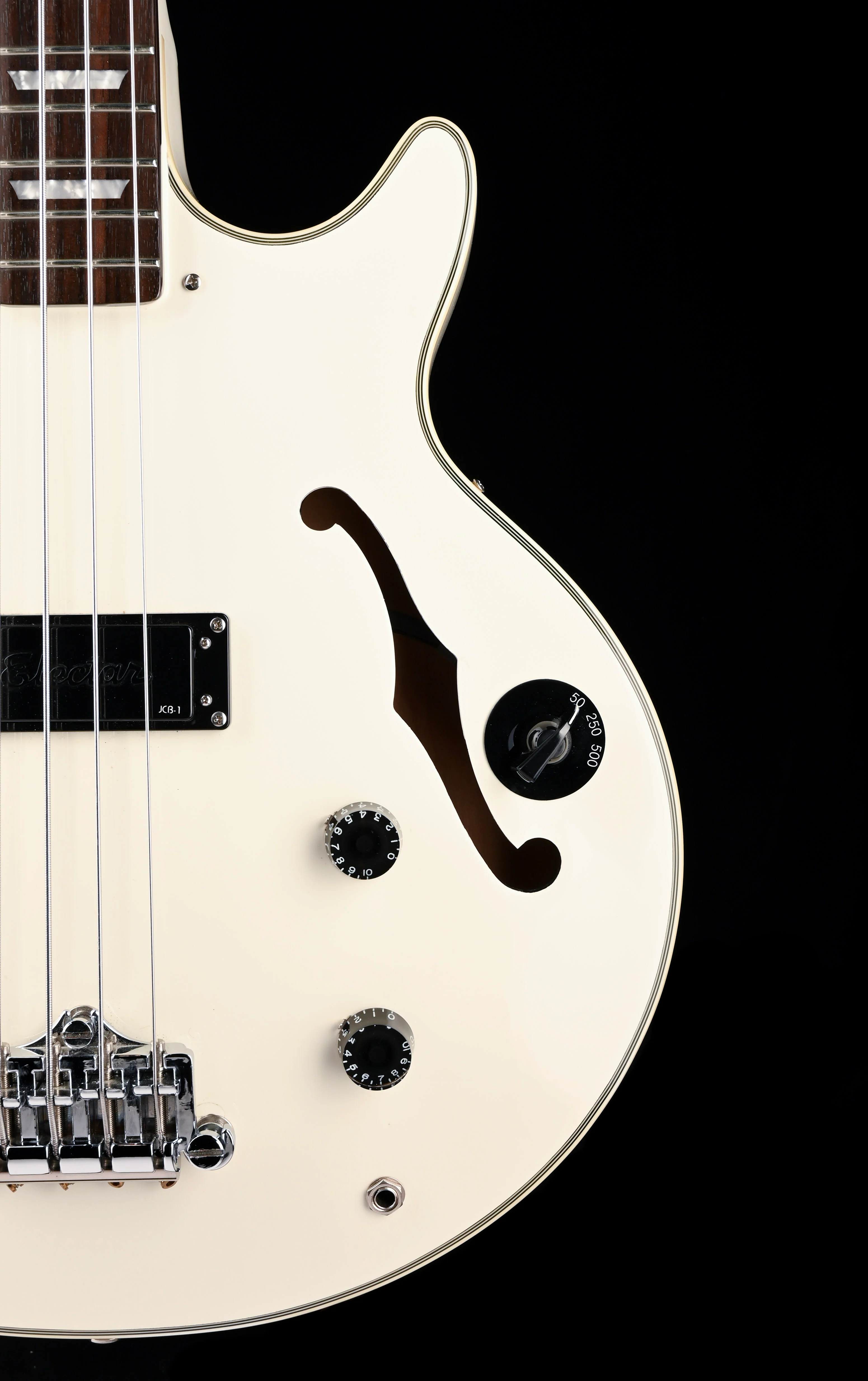 Used Epiphone Limited Edition Jack Casady Semi-Hollow Bass Alpine White with OHSC - Image 9