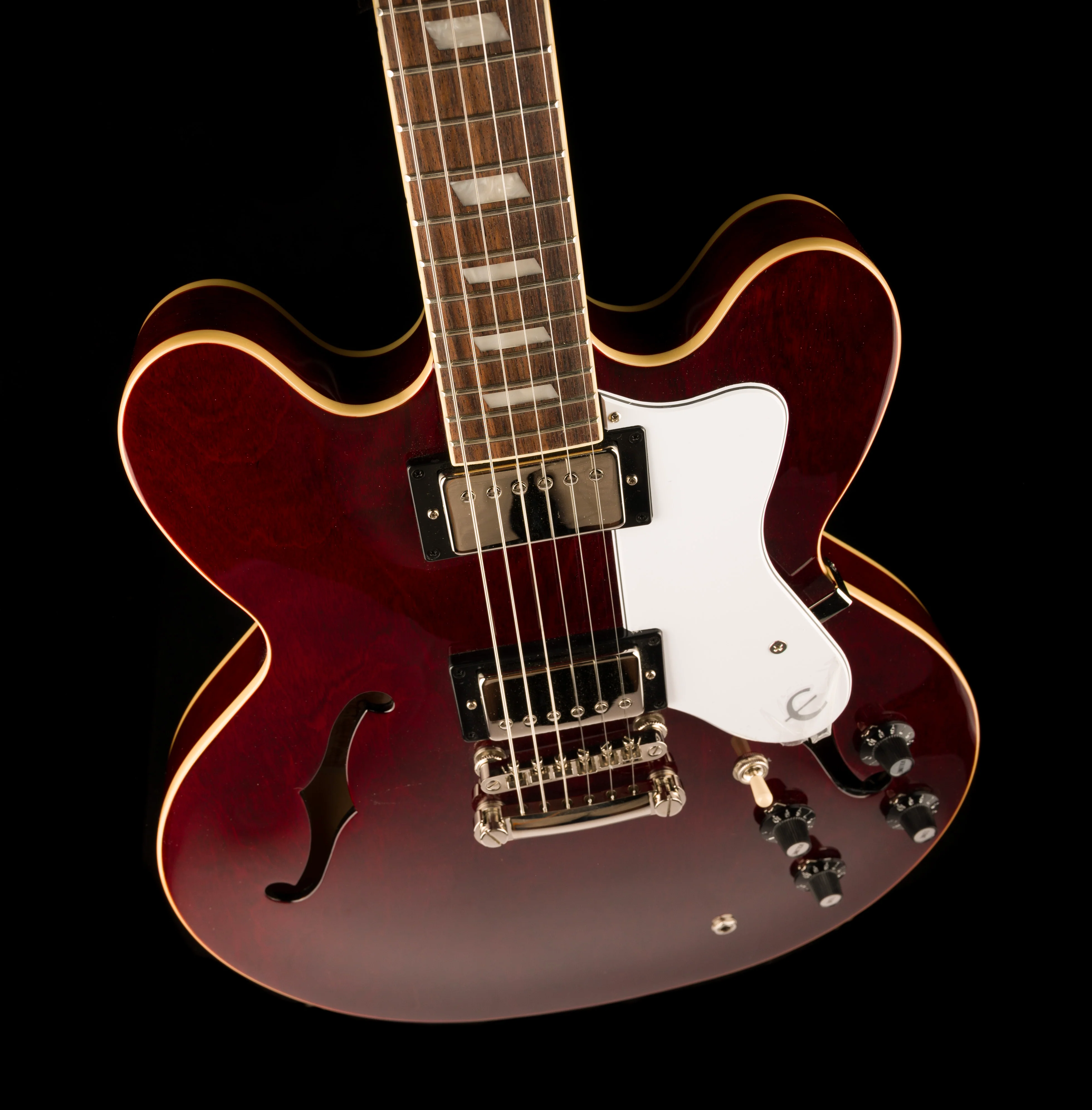Used Epiphone Noel Gallagher Riviera Dark Wine Red Electric Guitar - Image 4
