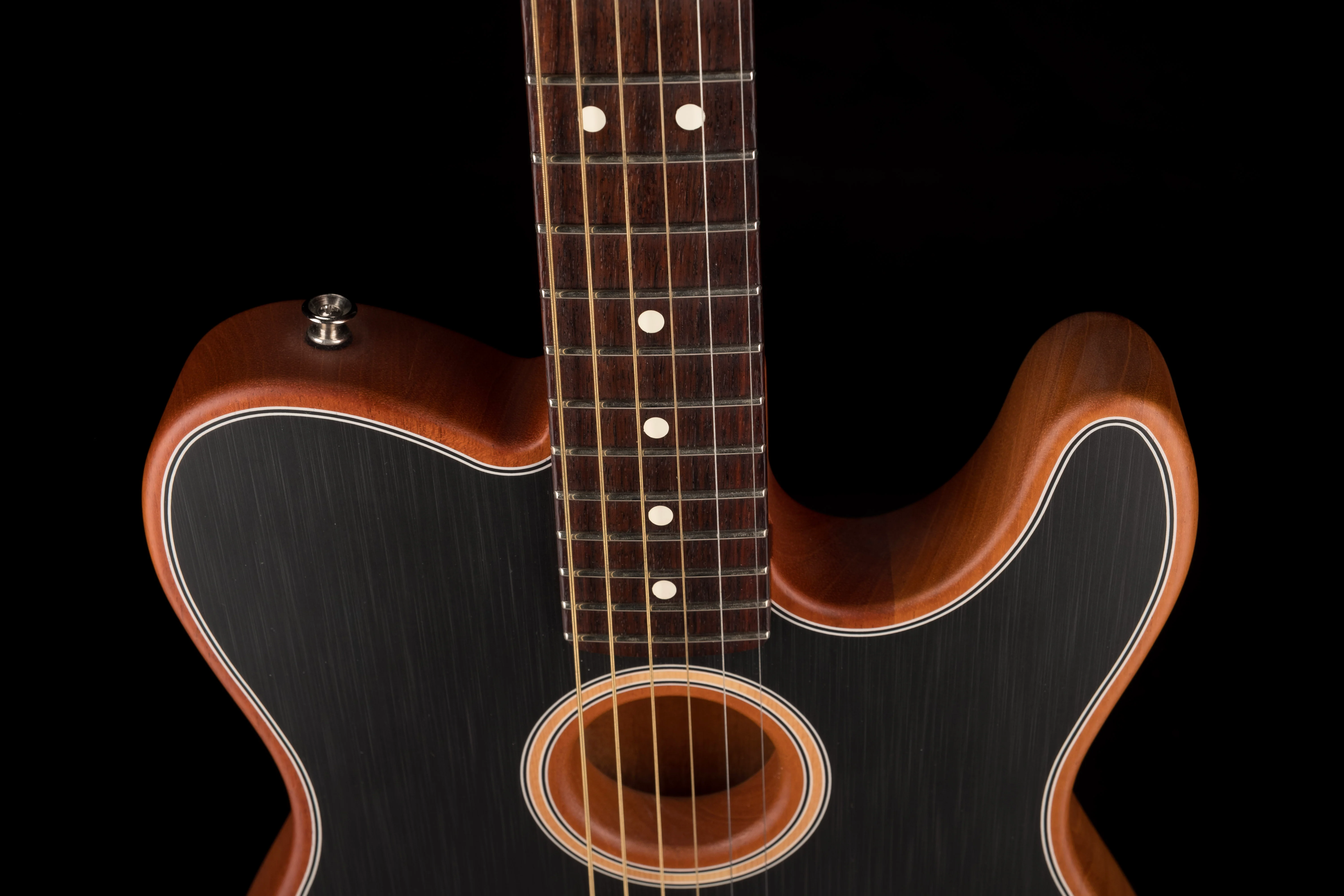 Used 2021 Fender Acoustasonic Player Telecaster Brushed Black with Gig Bag - Image 3