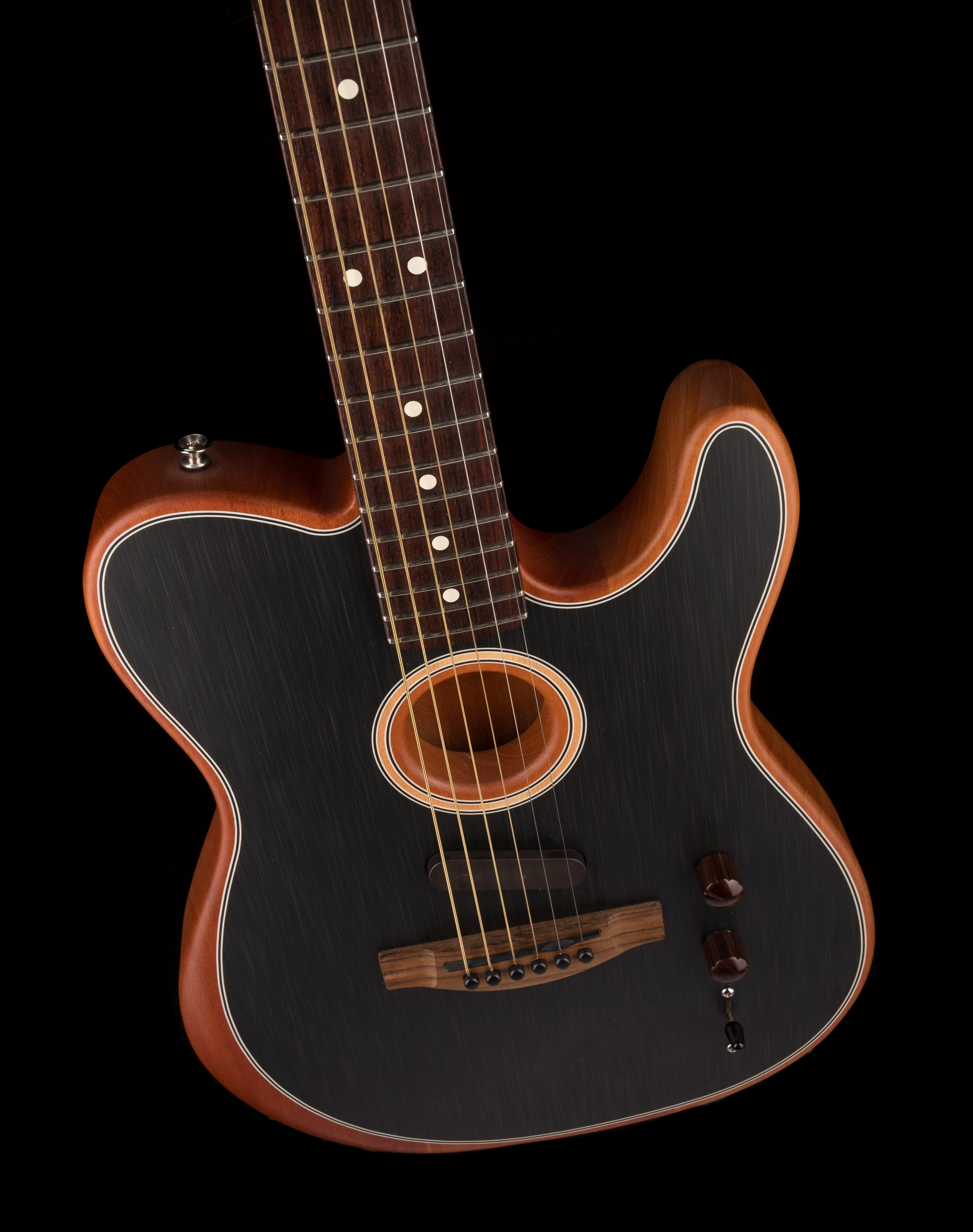 Used 2021 Fender Acoustasonic Player Telecaster Brushed Black with Gig Bag - Image 4