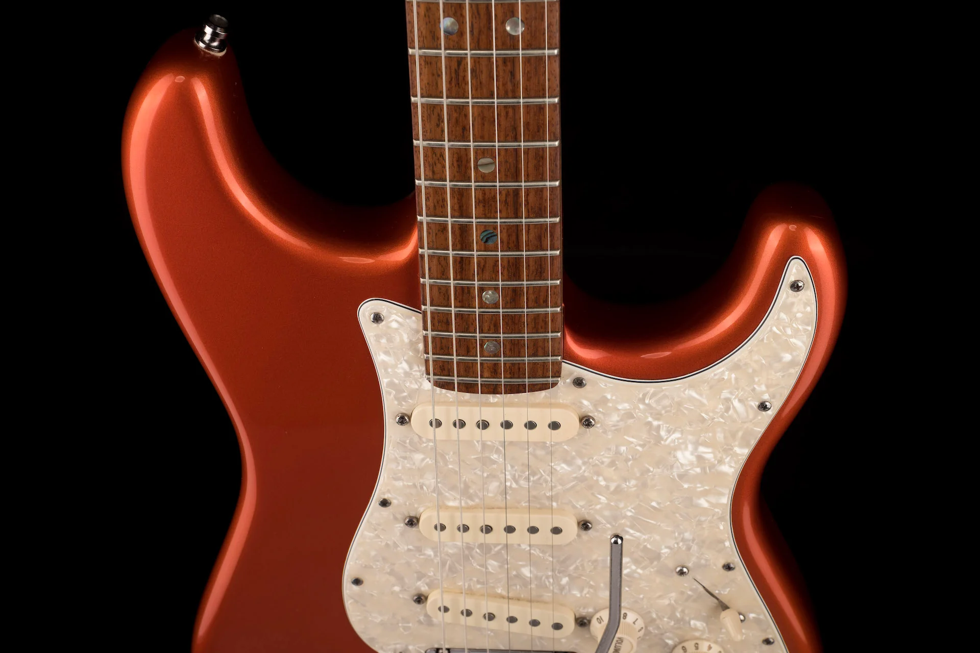 Used '05 Fender American Deluxe Stratocaster Candy Tangerine with Case - Image 3