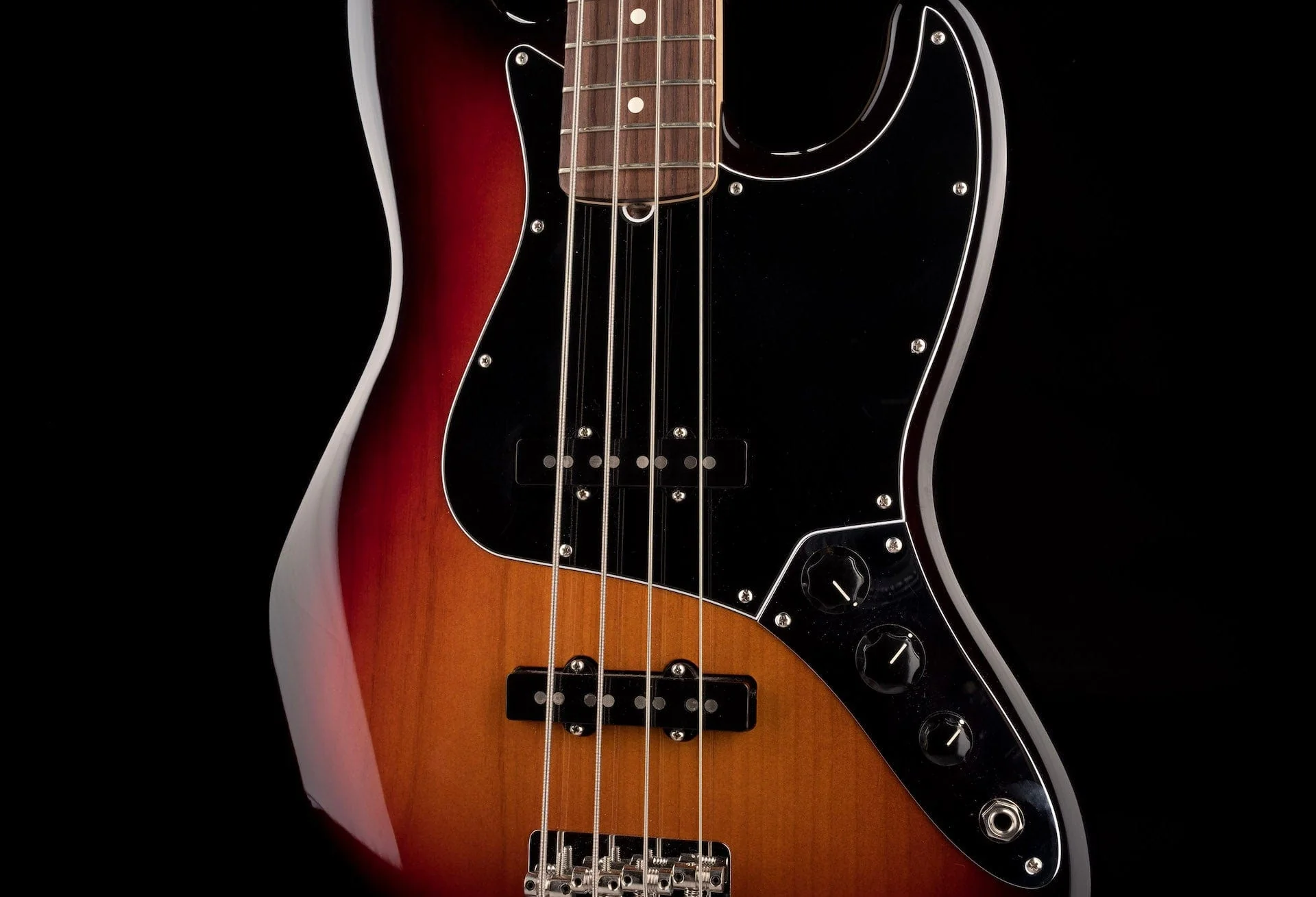 Used 2019 Fender American Performer Jazz Bass 3-Tone Sunburst with Case - Image 6