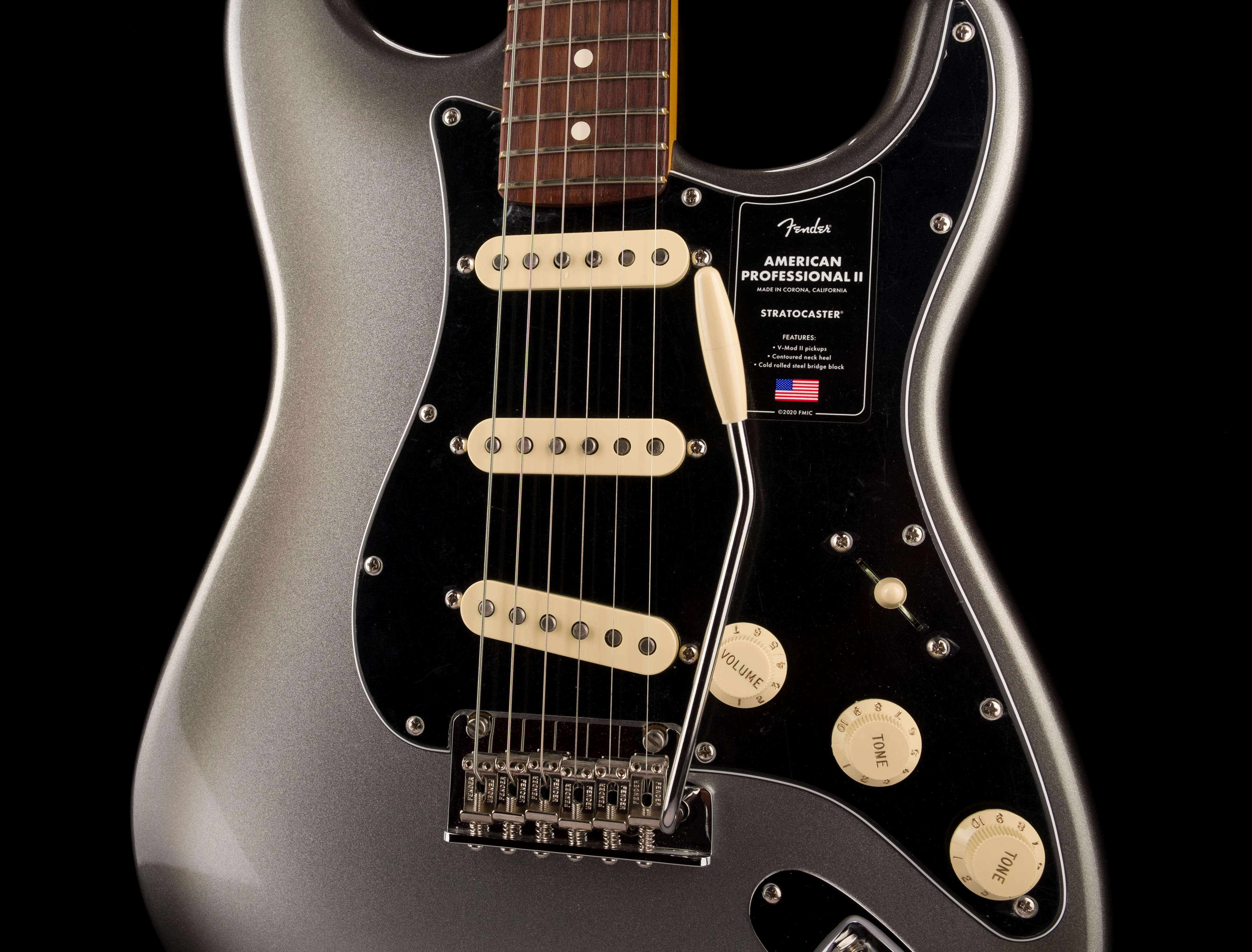 Used Fender American Professional II Stratocaster Mercury Electric Guitar With Case - Image 6