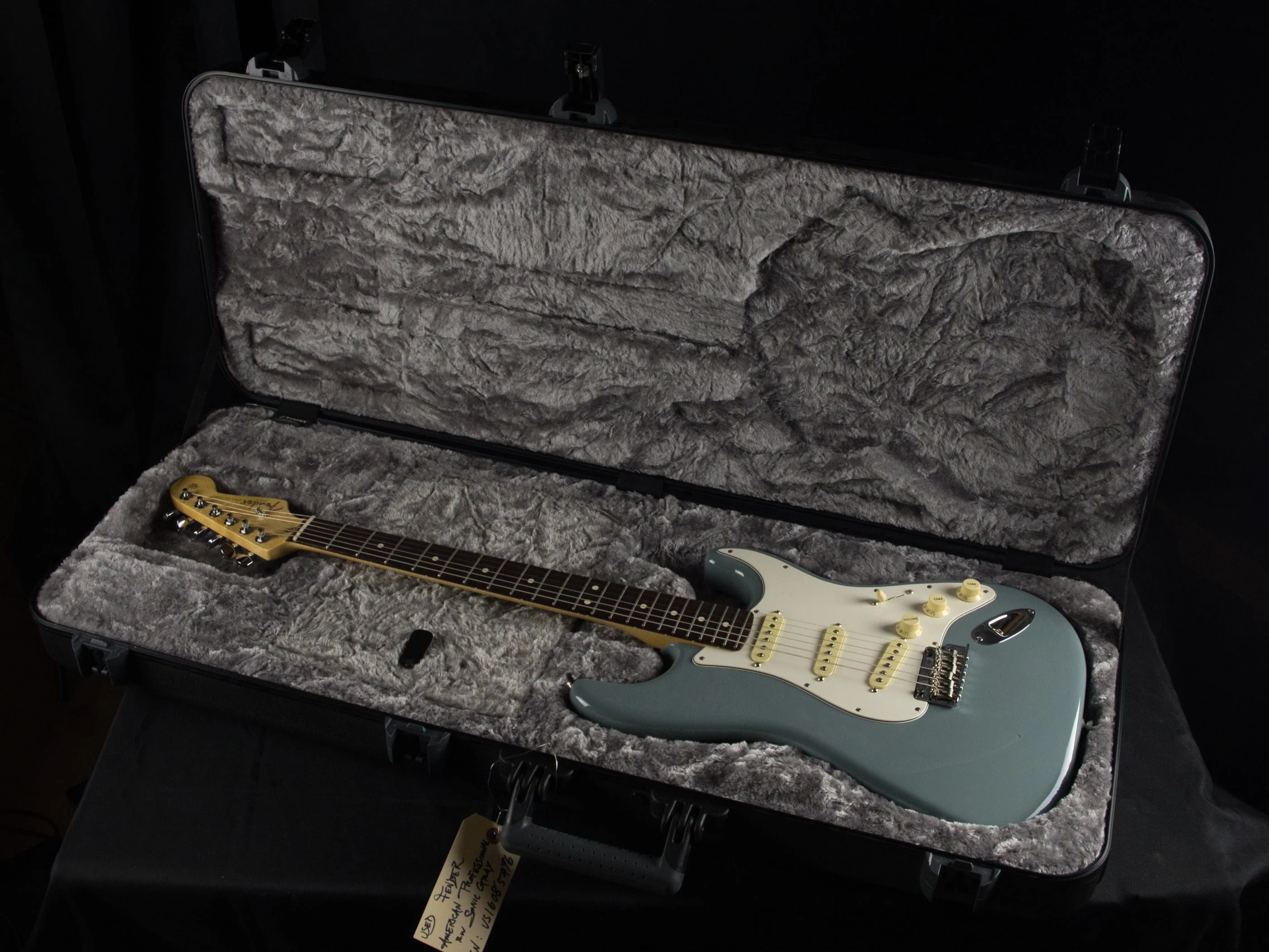 Used Fender American Professional Rosewood Sonic Gray Stratocaster Electric Guitar With OHSC - Image 8