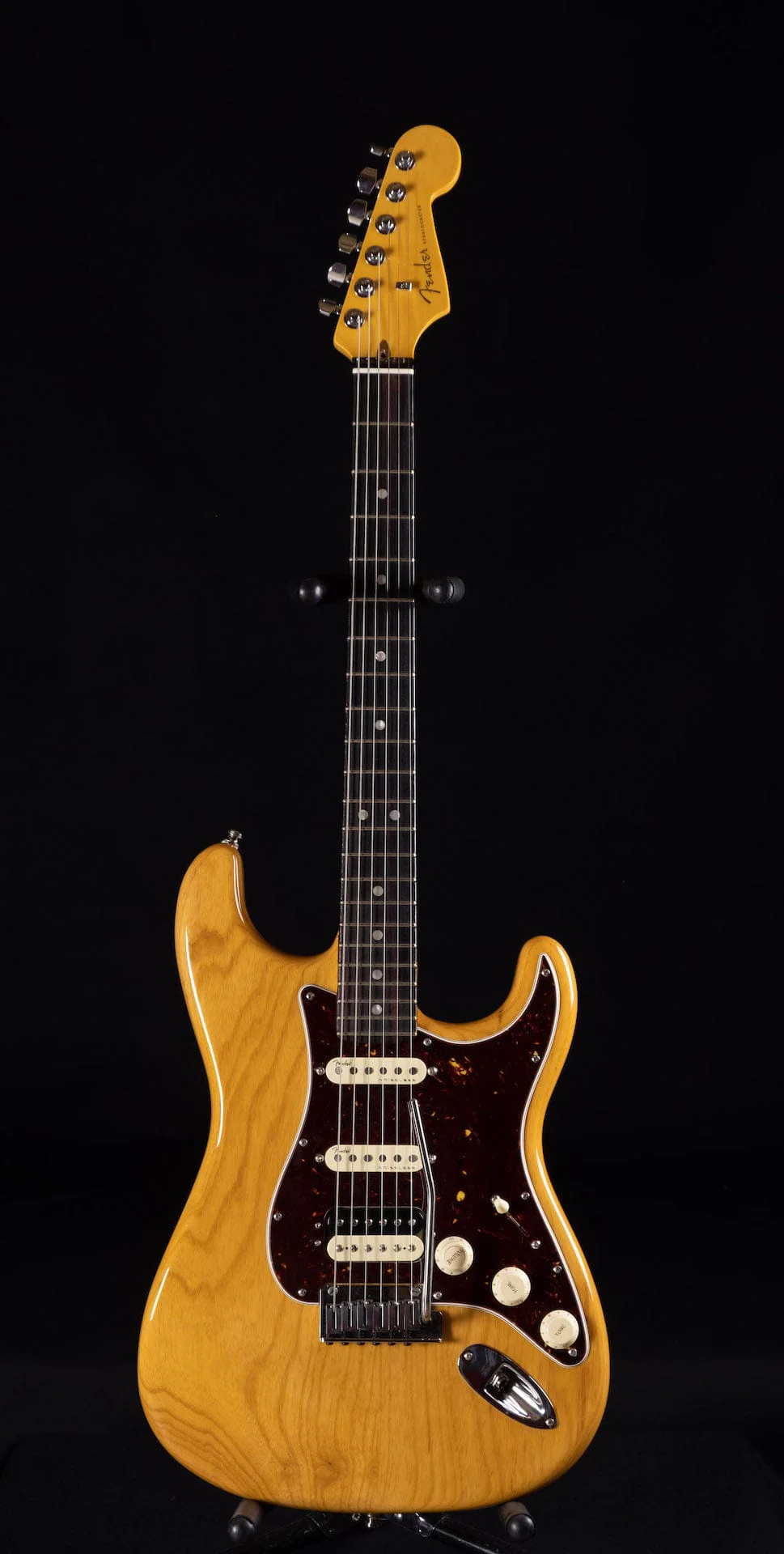 Used Fender American Ultra Stratocaster HSS Aged Natural with Case - Image 2