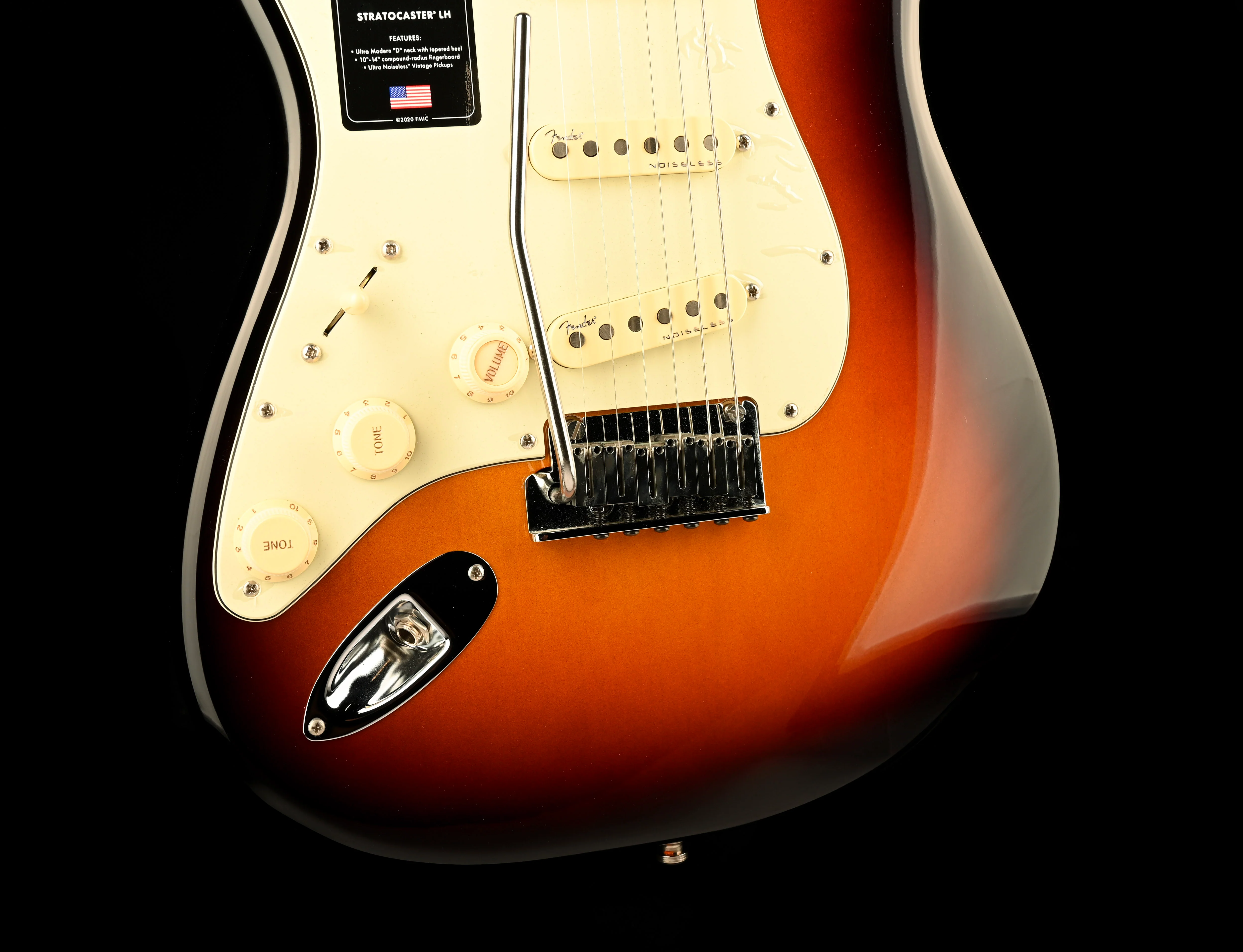 Used Fender American Ultra Stratocaster Left-Handed Ultraburst With OHSC - Image 5