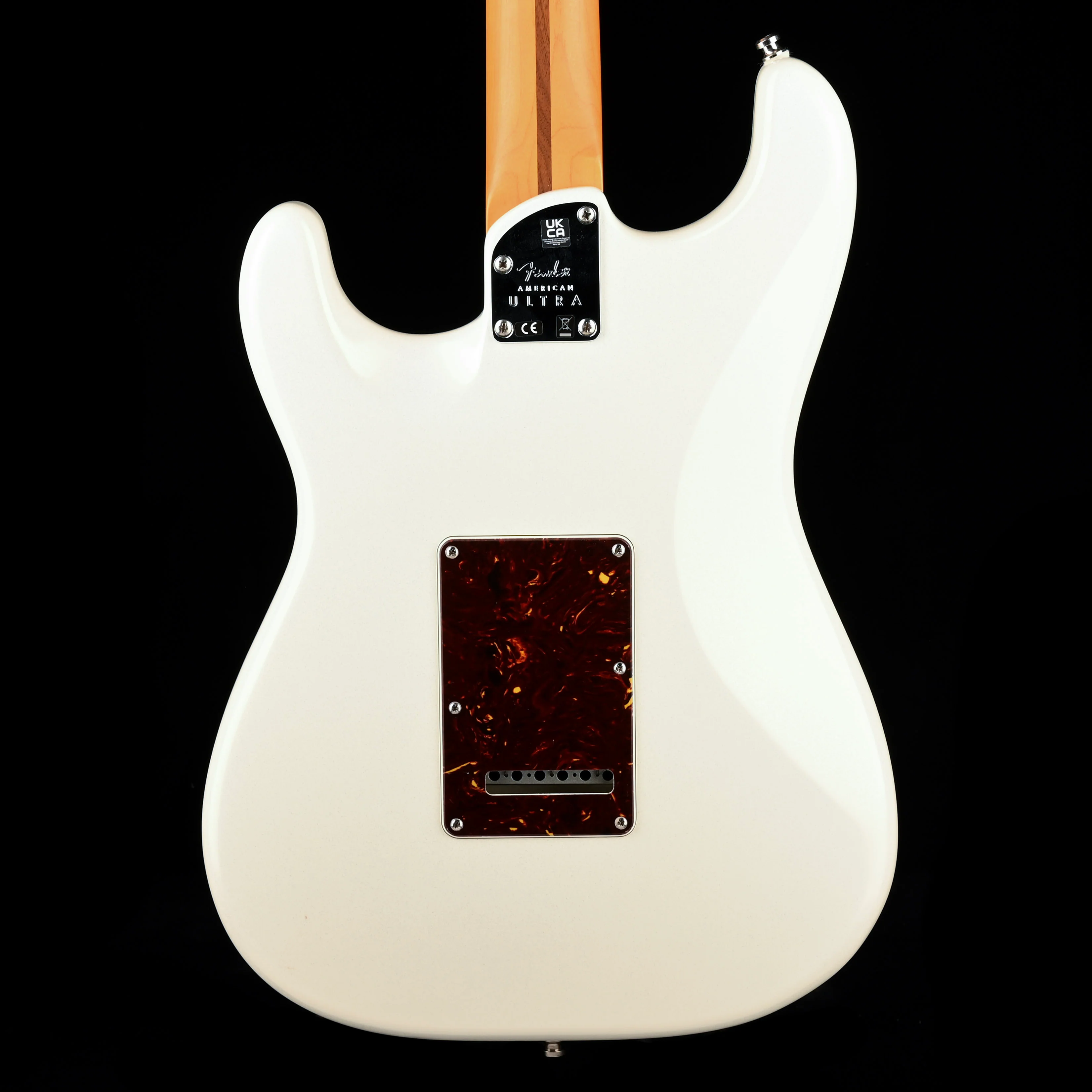Used Fender American Ultra Stratocaster Rswd Fingerboard Arctic Pearl With Case - Image 12