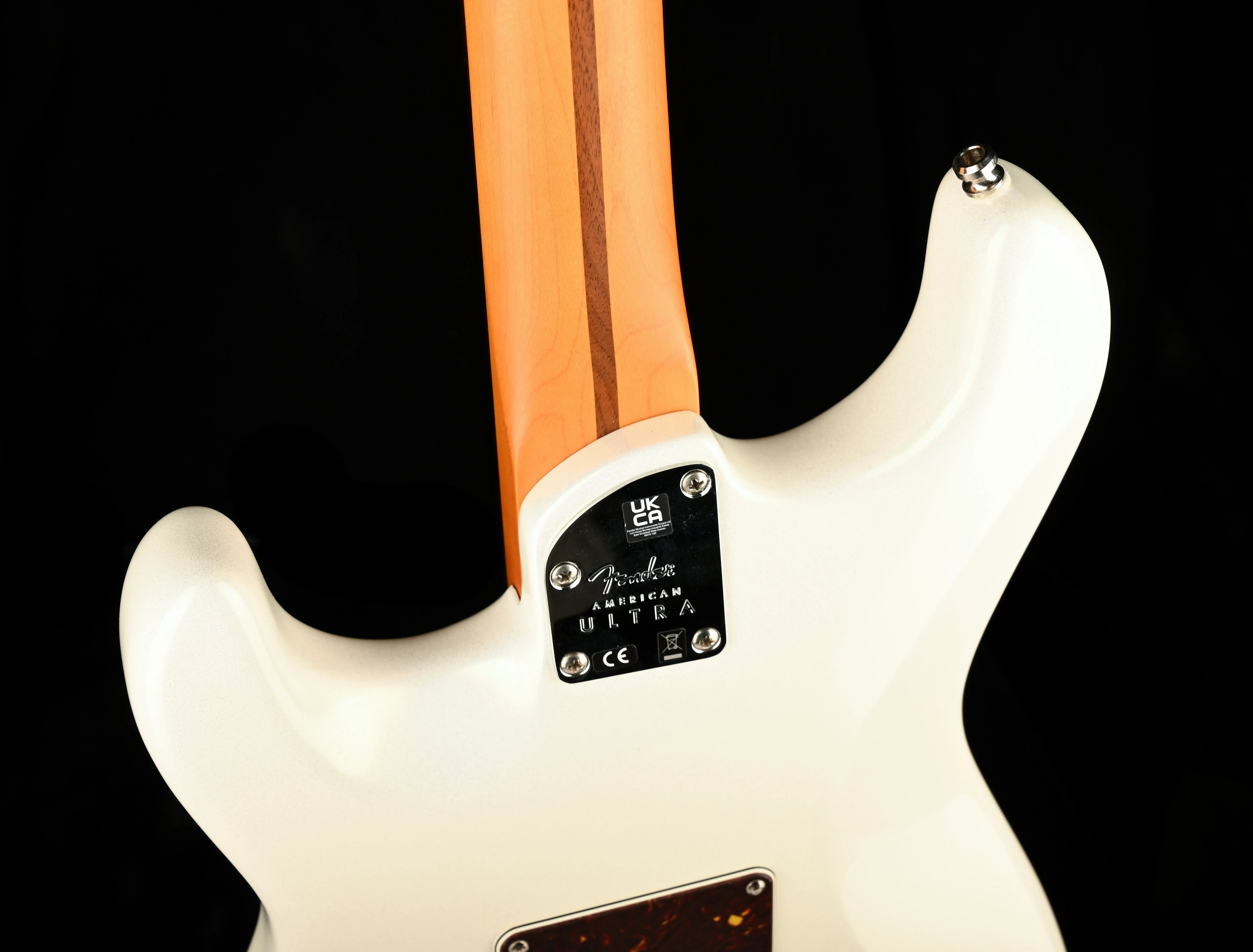 Used Fender American Ultra Stratocaster Rswd Fingerboard Arctic Pearl With Case - Image 14