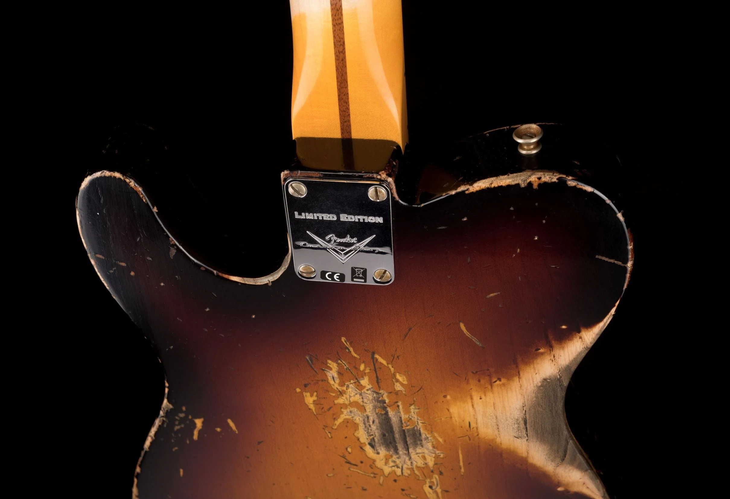 Used Fender Custom Shop Limited Edition 1951 Telecaster HS Heavy Relic Wide Fade 2-Tone Sunburst with OHSC - Image 17