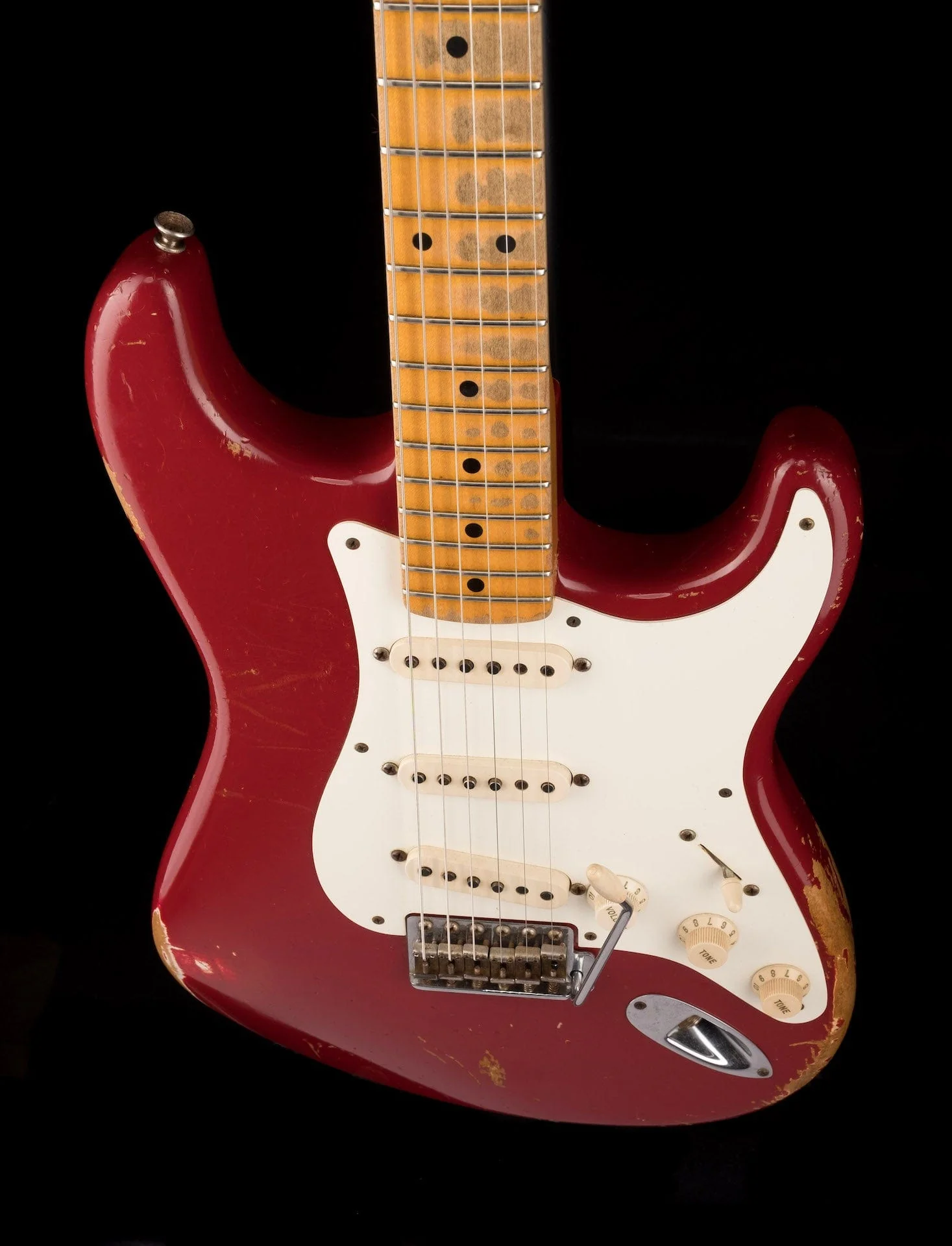 Used Fender Custom Shop 1957 Stratocaster Heavy Relic Dakota Red with OHSC - Image 4