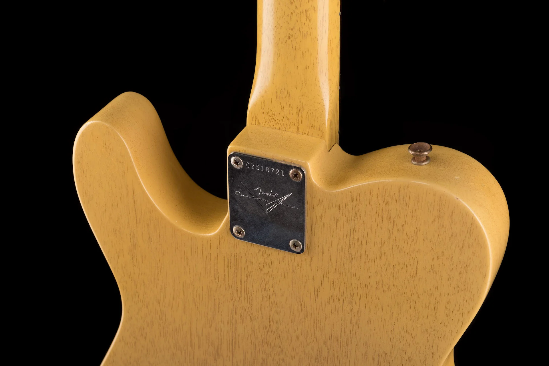Pre Owned 2011 Fender Custom Shop Dale Wilson 60's Telecaster Relic TV Yellow Transparent OHSC - Image 14