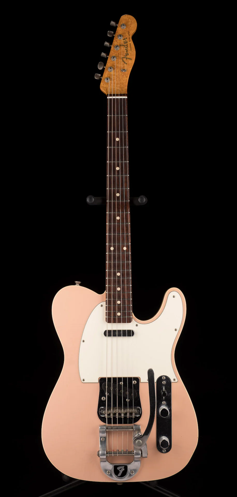 Pre Owned Fender Custom Shop Telecaster Custom with Bigsby and Abby Pickups Closet Classic Shell Pink with OHSC - Image 2