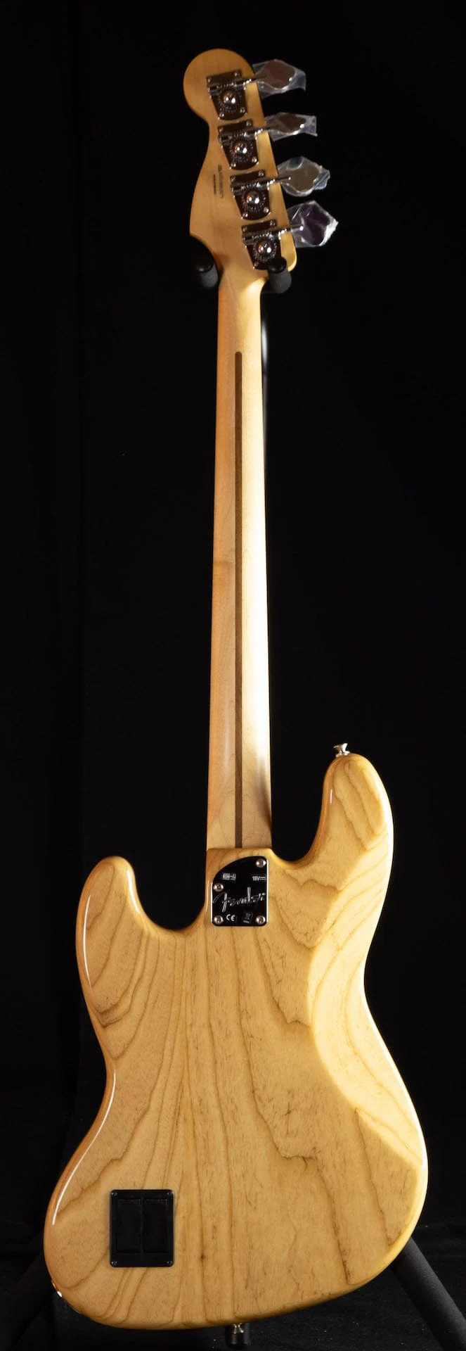 Used Fender Deluxe Active Jazz Bass Ash Body Natural Finish W/ Deluxe Gig Bag - Image 5