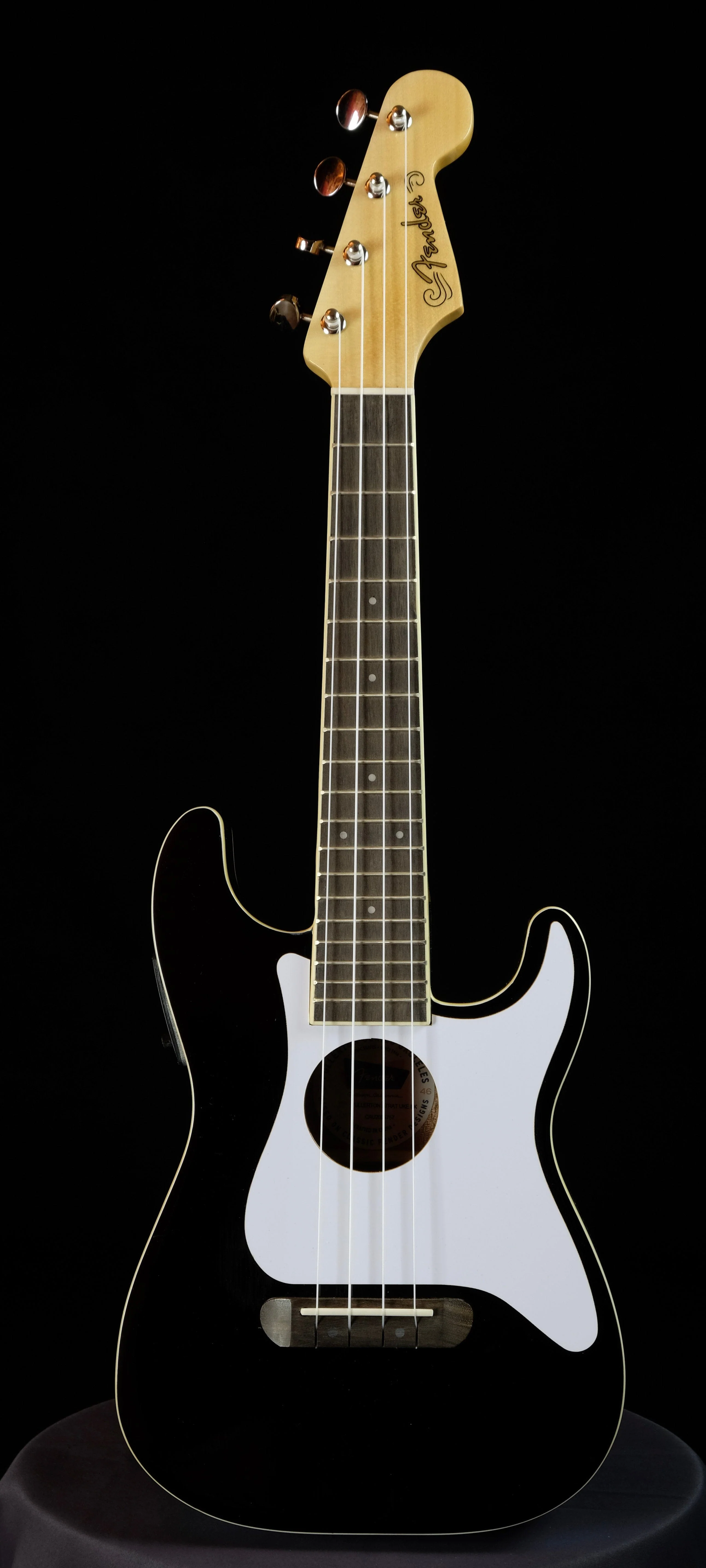 Used Fender Fullerton Stratocaster Ukulele Black CAU2005757 - Image 2