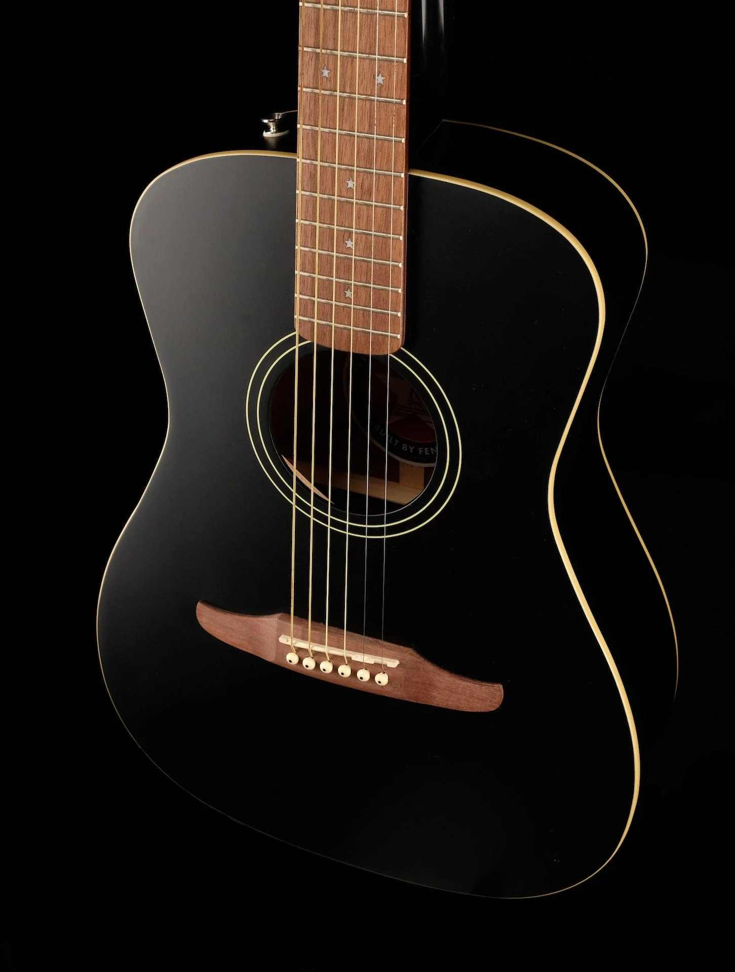 Used Fender Joe Strummer Campfire Acoustic Black with Gig Bag - Image 3