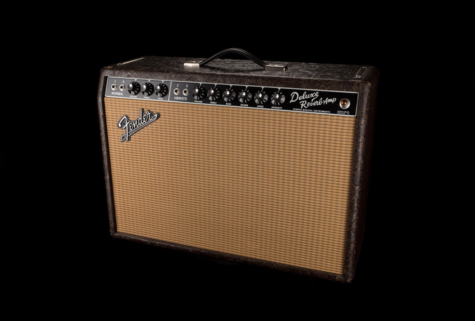 Used Fender Limited Edition '65 Deluxe Reverb Western Wheat Guitar Amp Combo - Image 2