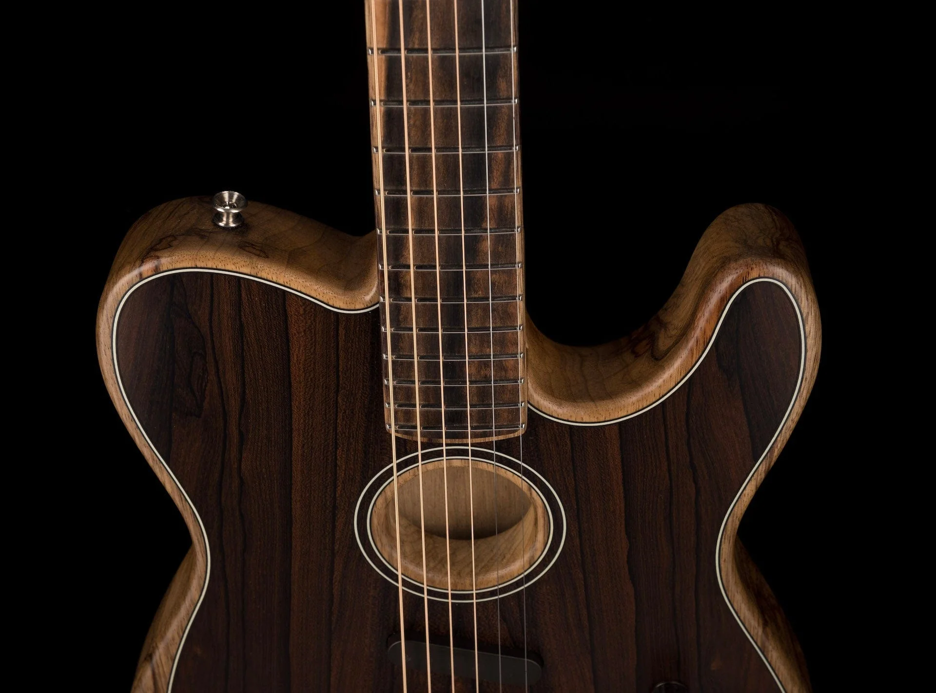 Used Fender Limited Edition Exotic Acoustasonic Telecaster Ziricote with OHSC - Image 3