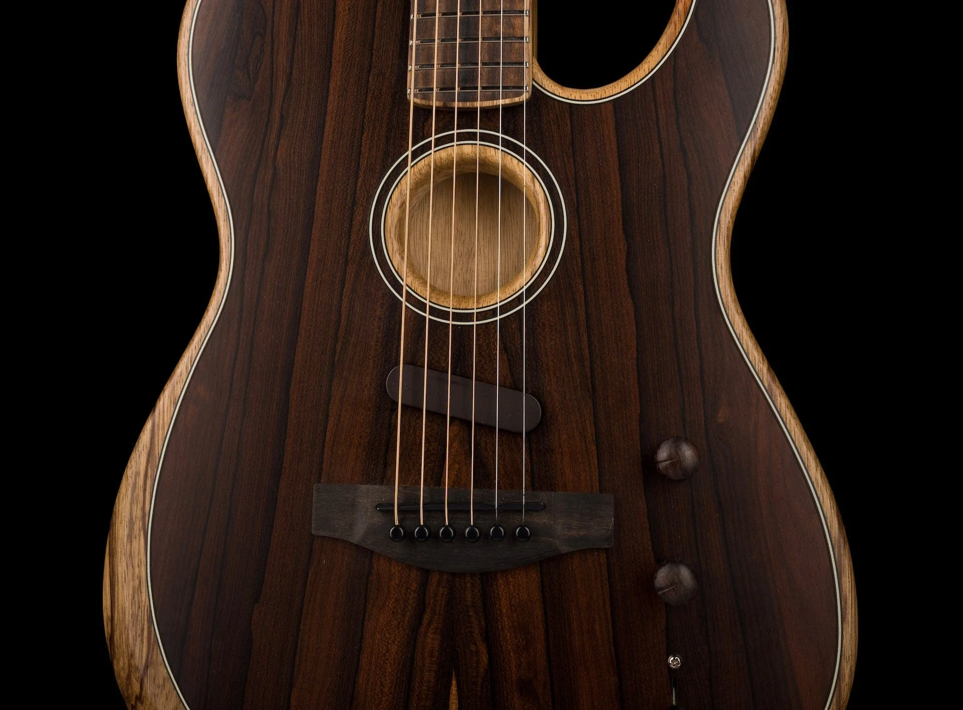 Used Fender Limited Edition Exotic Acoustasonic Telecaster Ziricote with OHSC - Image 6