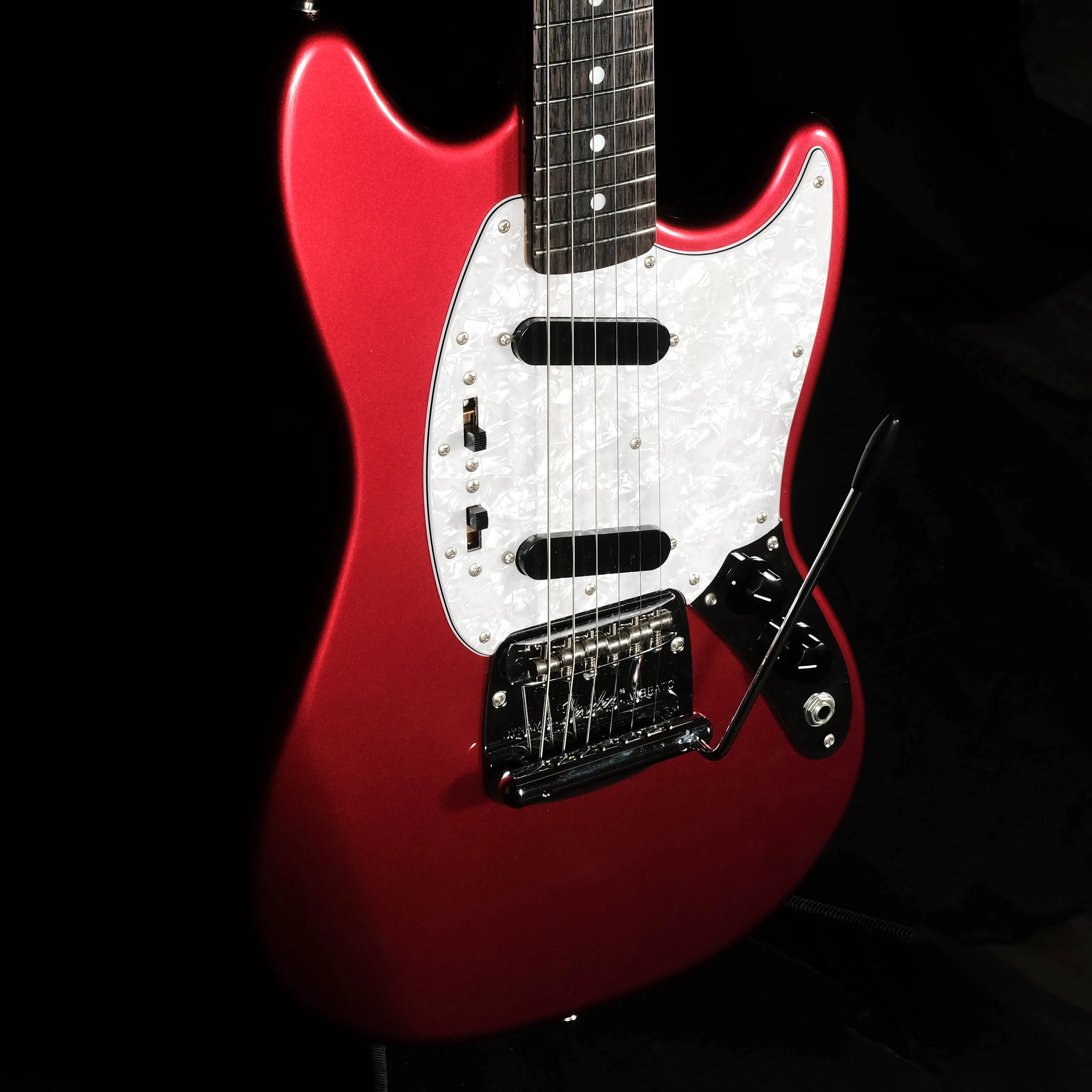 Used '12 Fender Japan Mustang Candy Apple Red Matching Headstock MIJ With Bag - Image 5