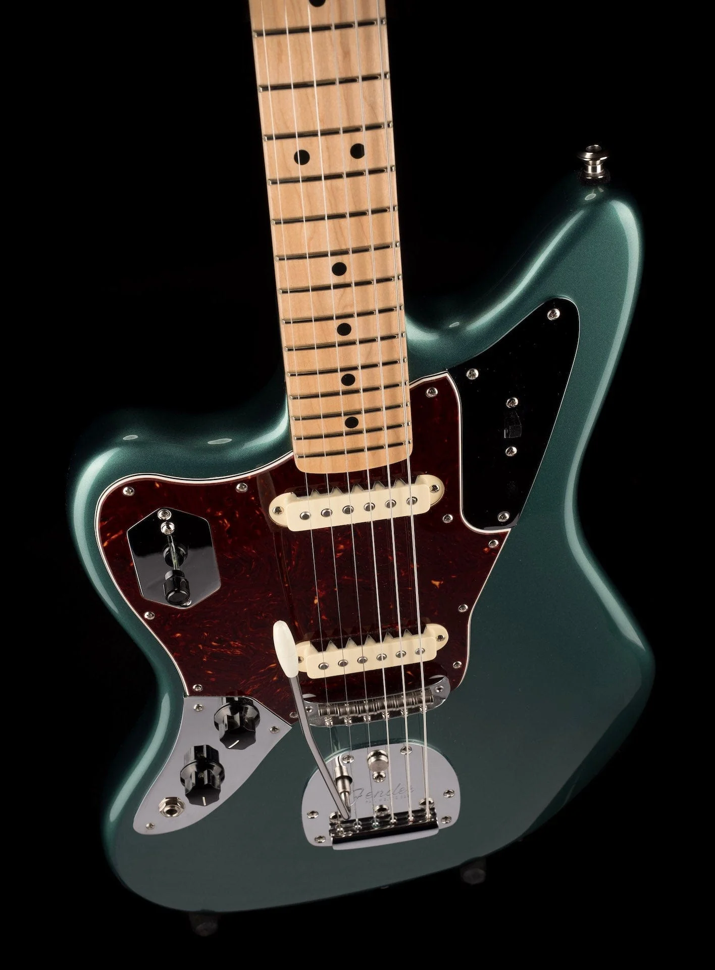 Used Fender Mod Shop Jaguar Left-Handed Sherwood Green With Case - Image 4