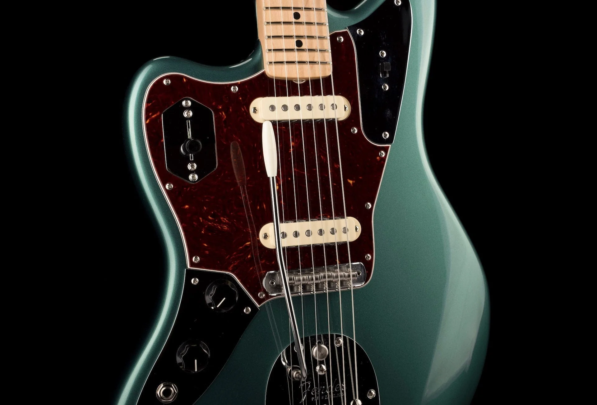Used Fender Mod Shop Jaguar Left-Handed Sherwood Green With Case - Image 6