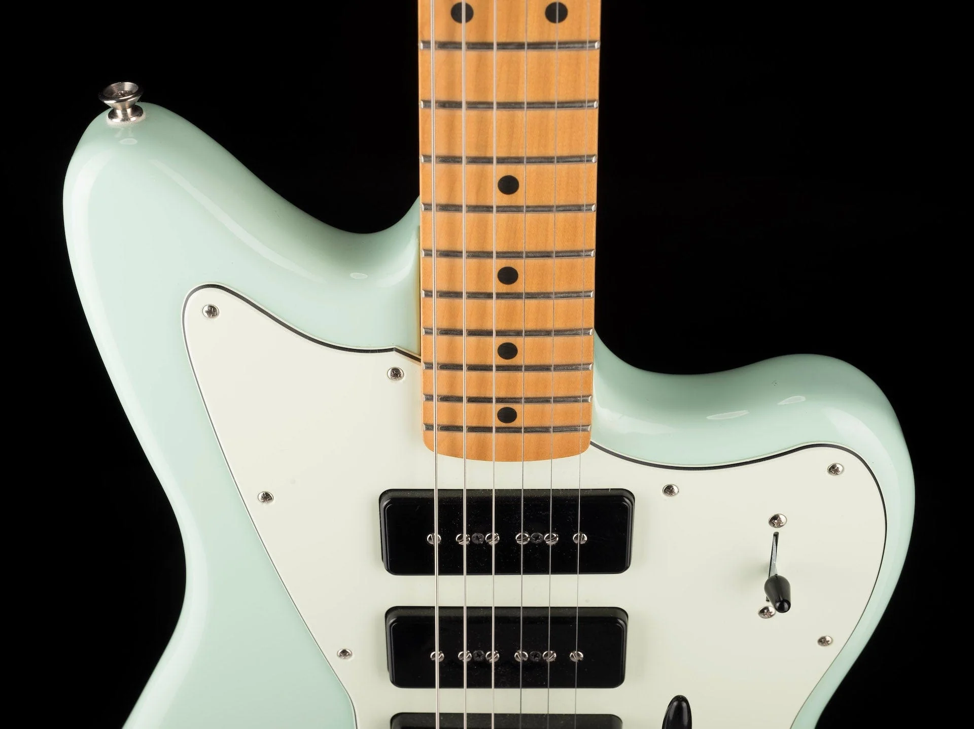 Used Fender Noventa Jazzmaster Surf Green Electric Guitar With Gig Bag - Image 3