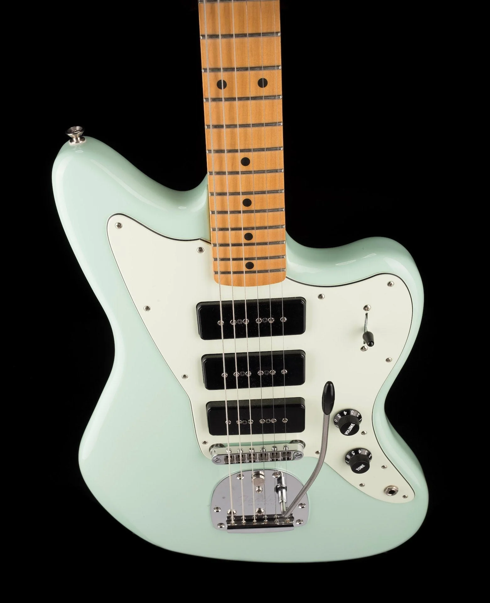 Used Fender Noventa Jazzmaster Surf Green Electric Guitar With Gig Bag - Image 4