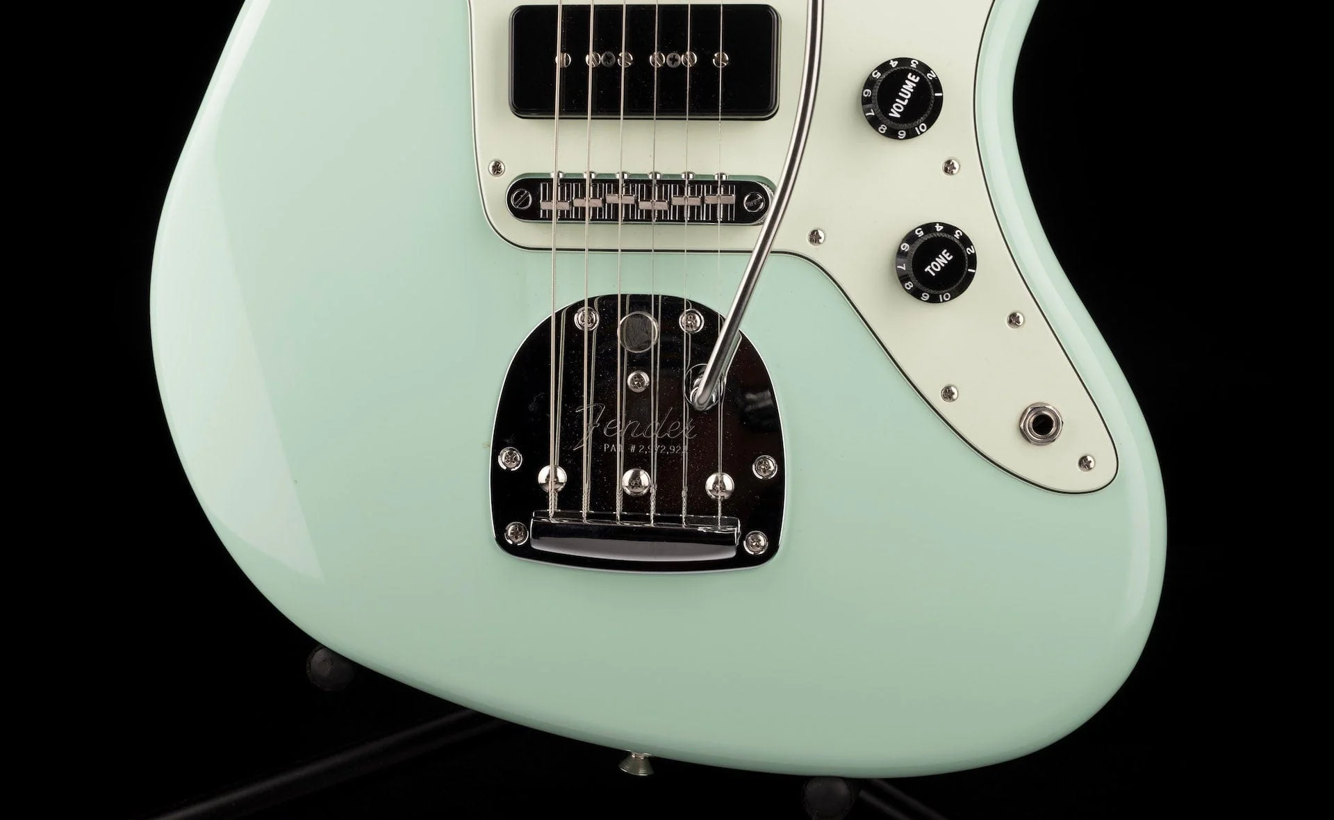 Used Fender Noventa Jazzmaster Surf Green Electric Guitar With Gig Bag - Image 5