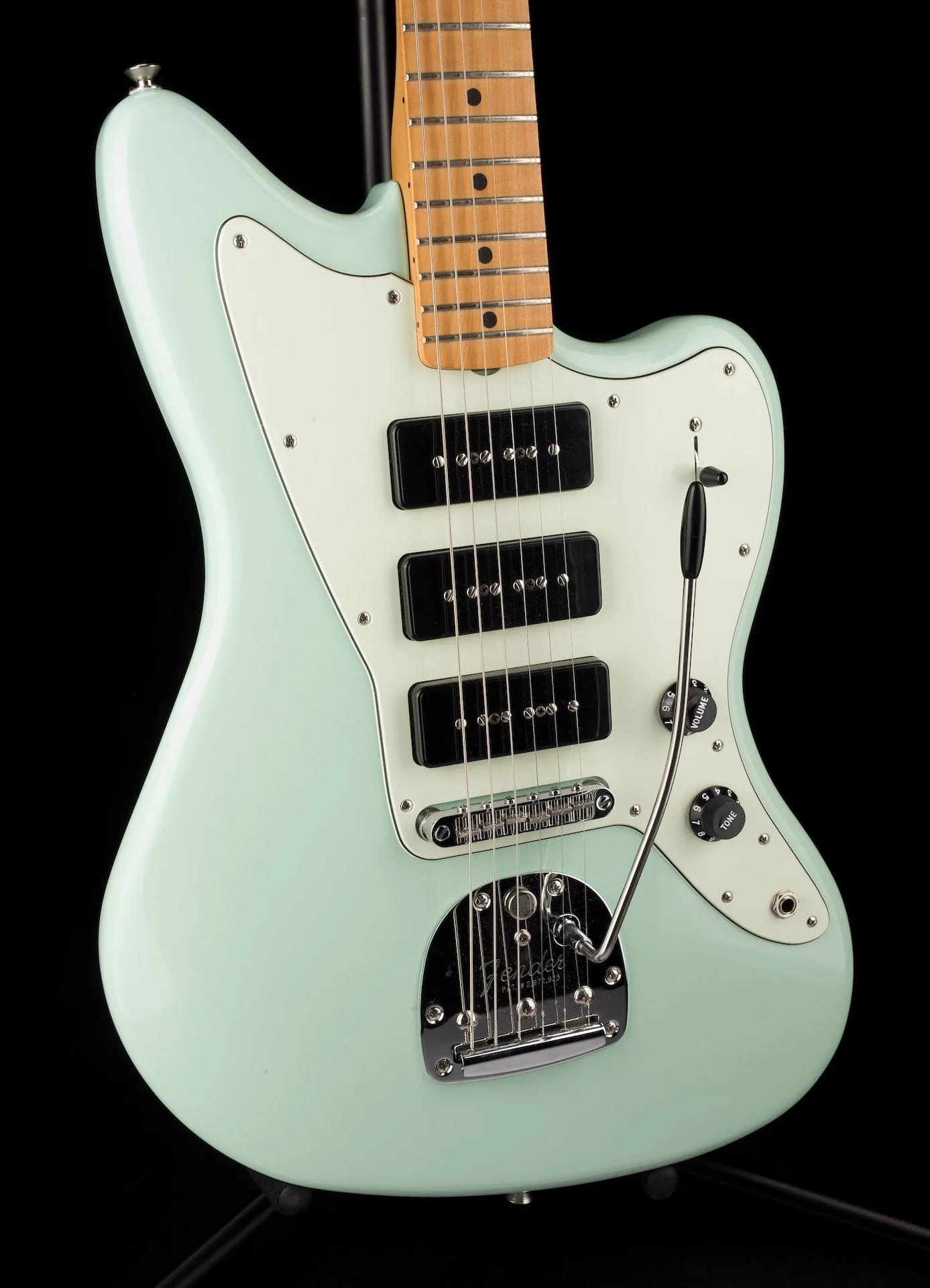 Used Fender Noventa Jazzmaster Surf Green Electric Guitar With Gig Bag - Image 9