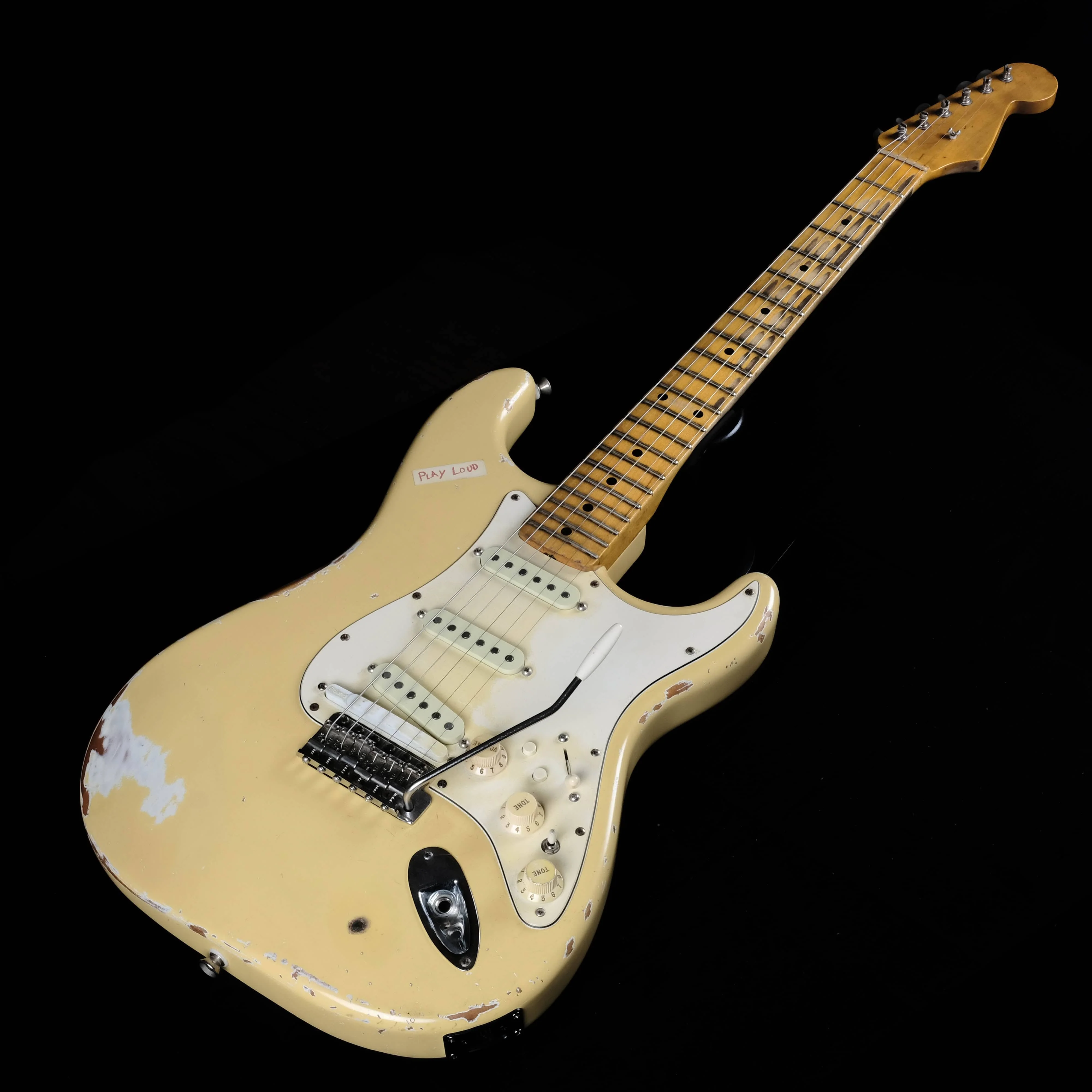Used All Parts Lic. by Fender Relic Stratocaster Roland GK2A Pickup Olympic White Guitar HSC - Image 3