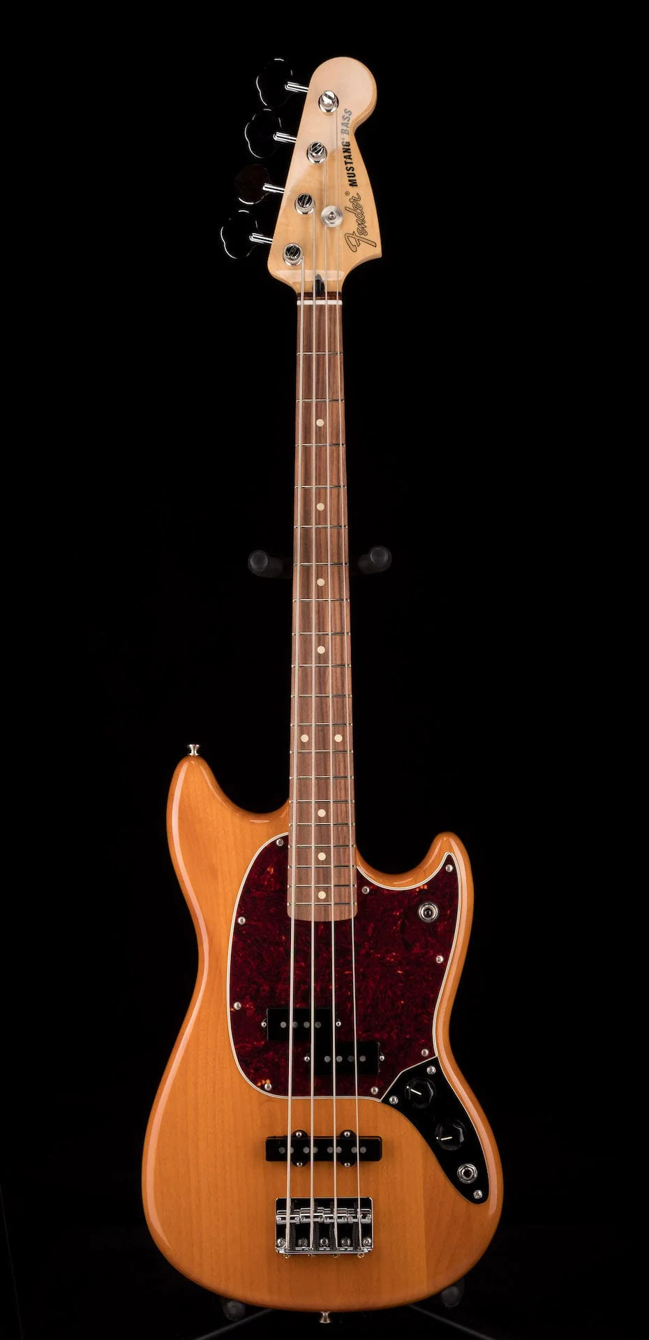 Used Fender Player Mustang Bass PJ Pau Ferro Aged Natural with Gig Bag - Image 2