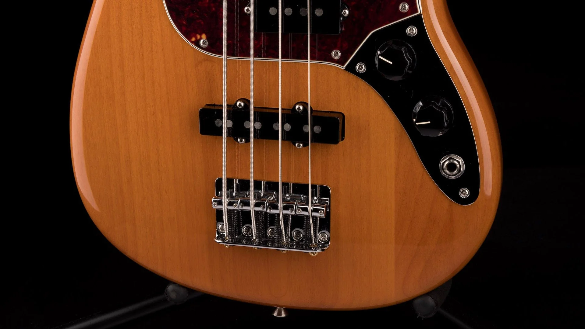 Used Fender Player Mustang Bass PJ Pau Ferro Aged Natural with Gig Bag - Image 5
