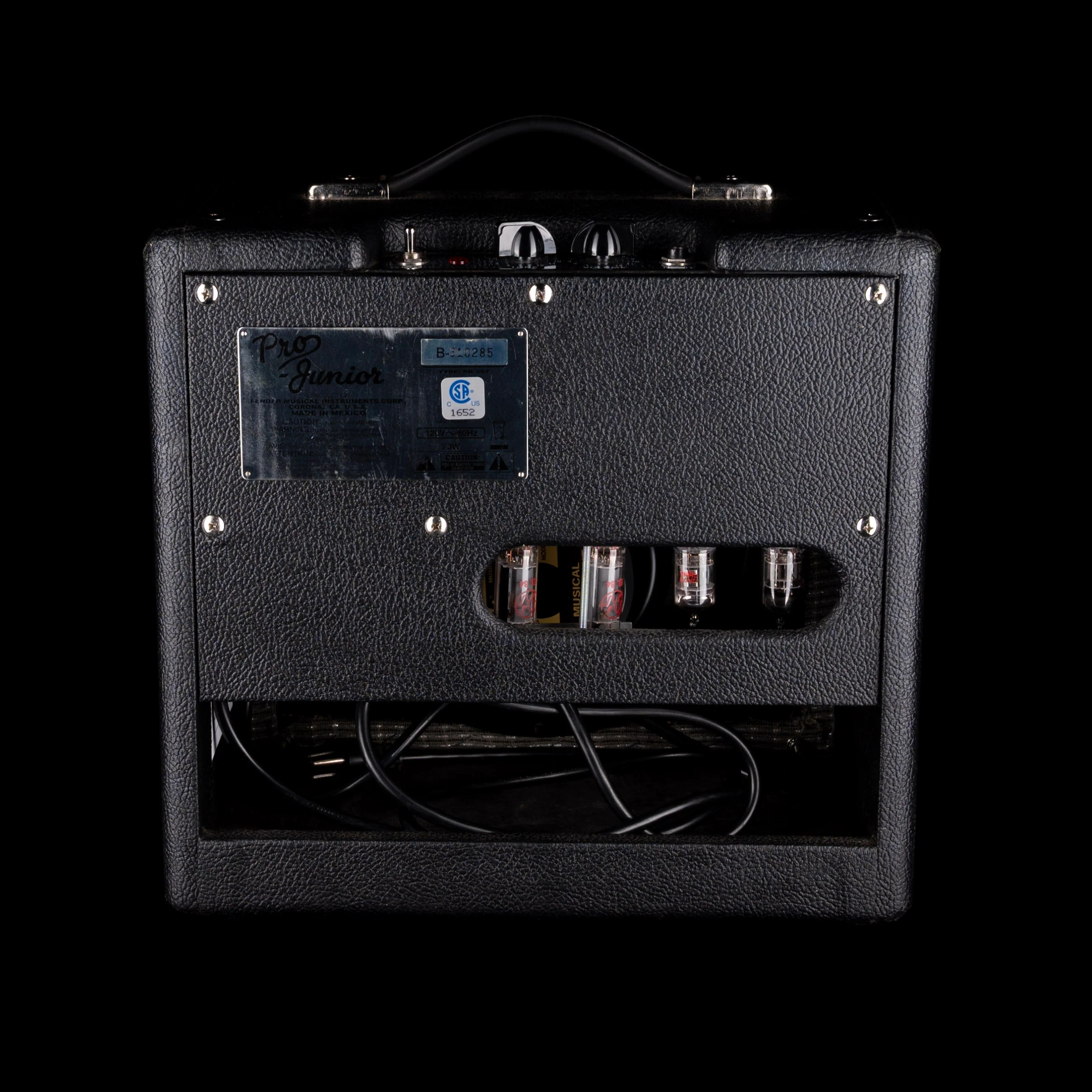Used 2007 Fender Pro Junior Black Guitar Amplifier with Cover - #B310285 - Image 7